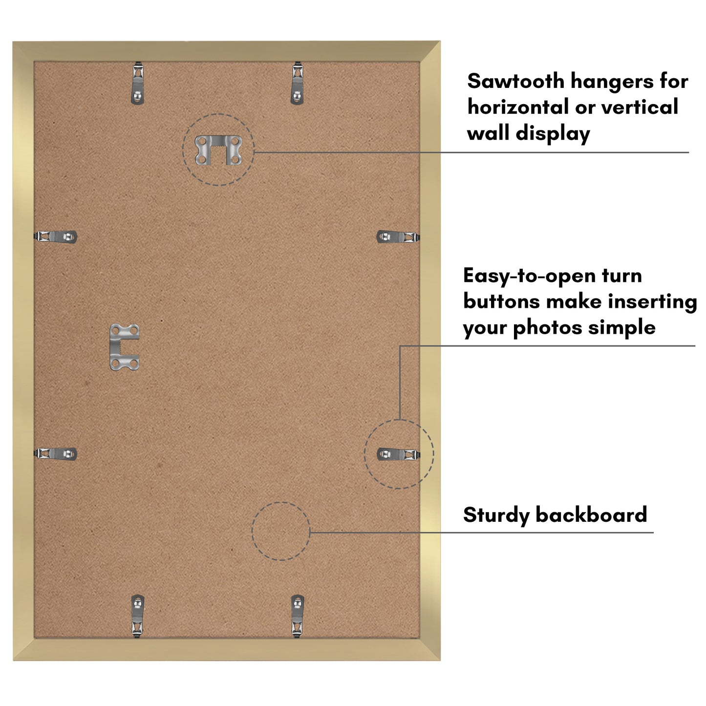 Set of 2 - Classic Gallery Picture Frame with Mat | Galleria Collection