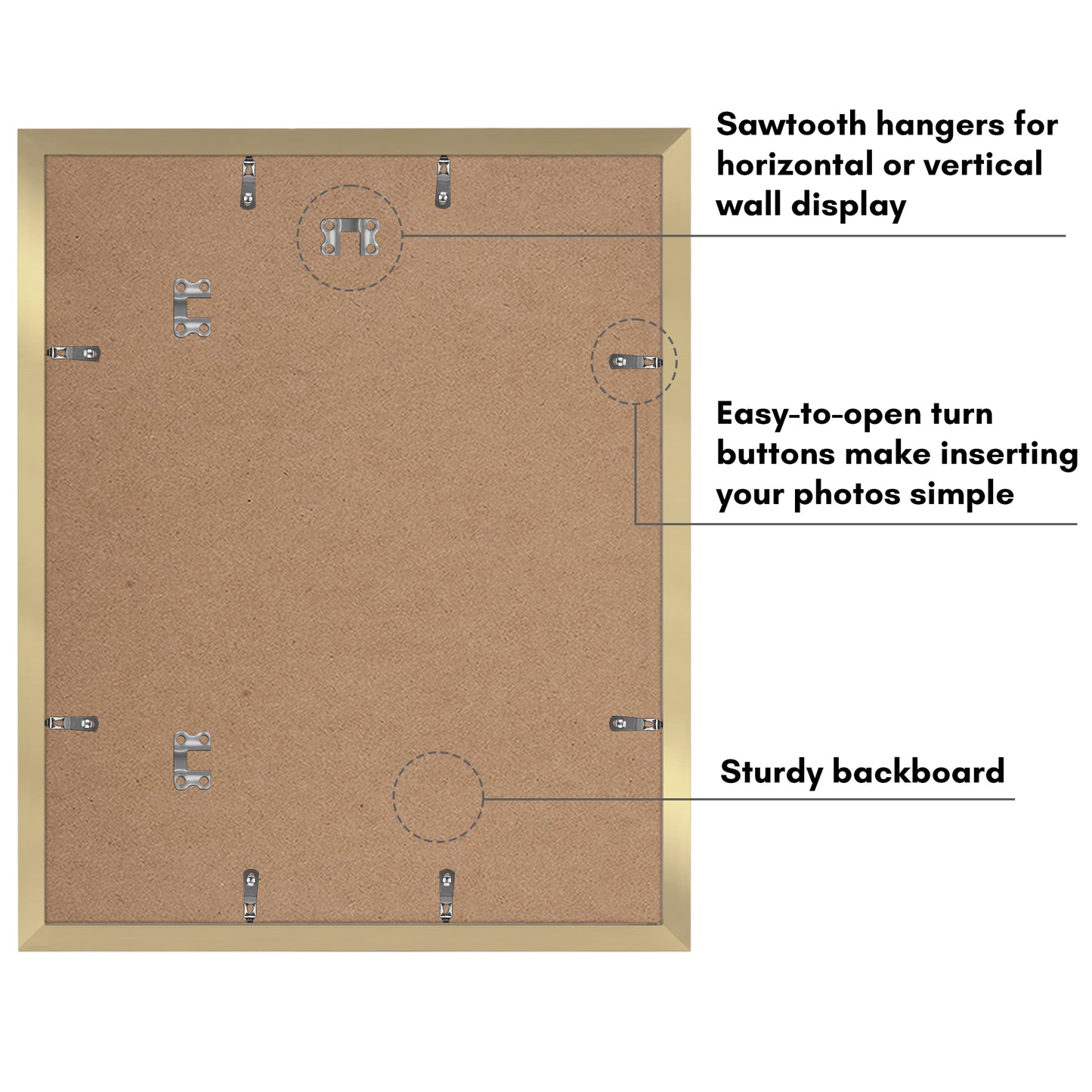Set of 2 - Classic Gallery Picture Frame with Mat | Galleria Collection