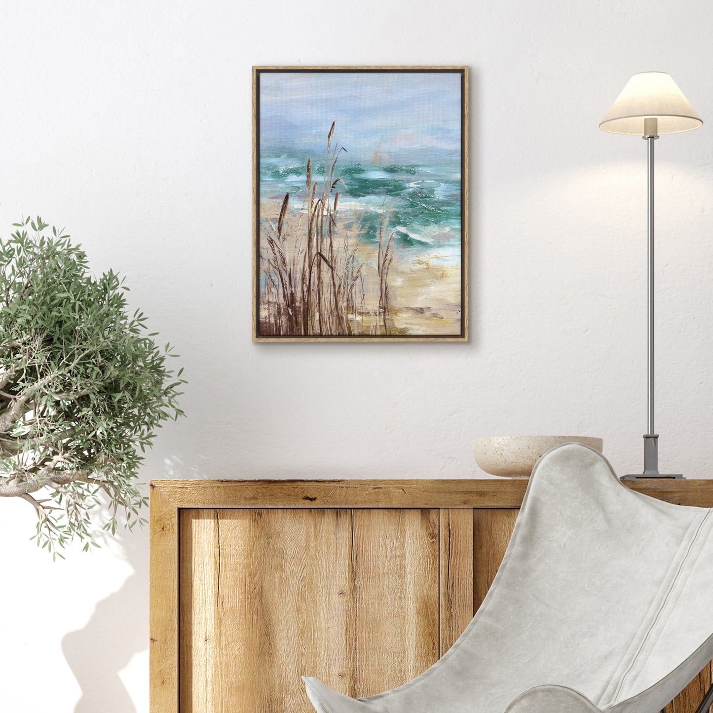 Americanflat Coastal-Inspired Canvas Wall Art with Hand-Painted Accents - The Golden Sands