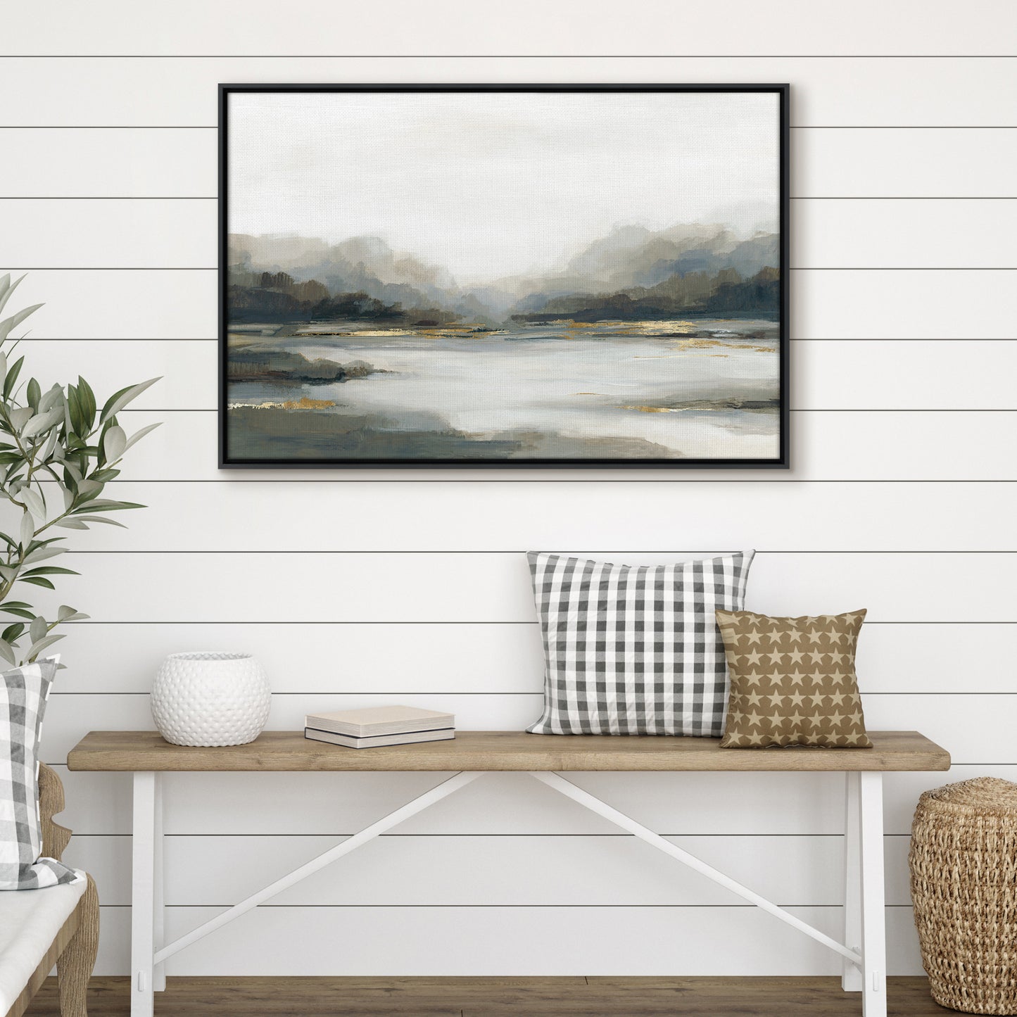 Americanflat Nature-Inspired Canvas Wall Art with Gold Foil