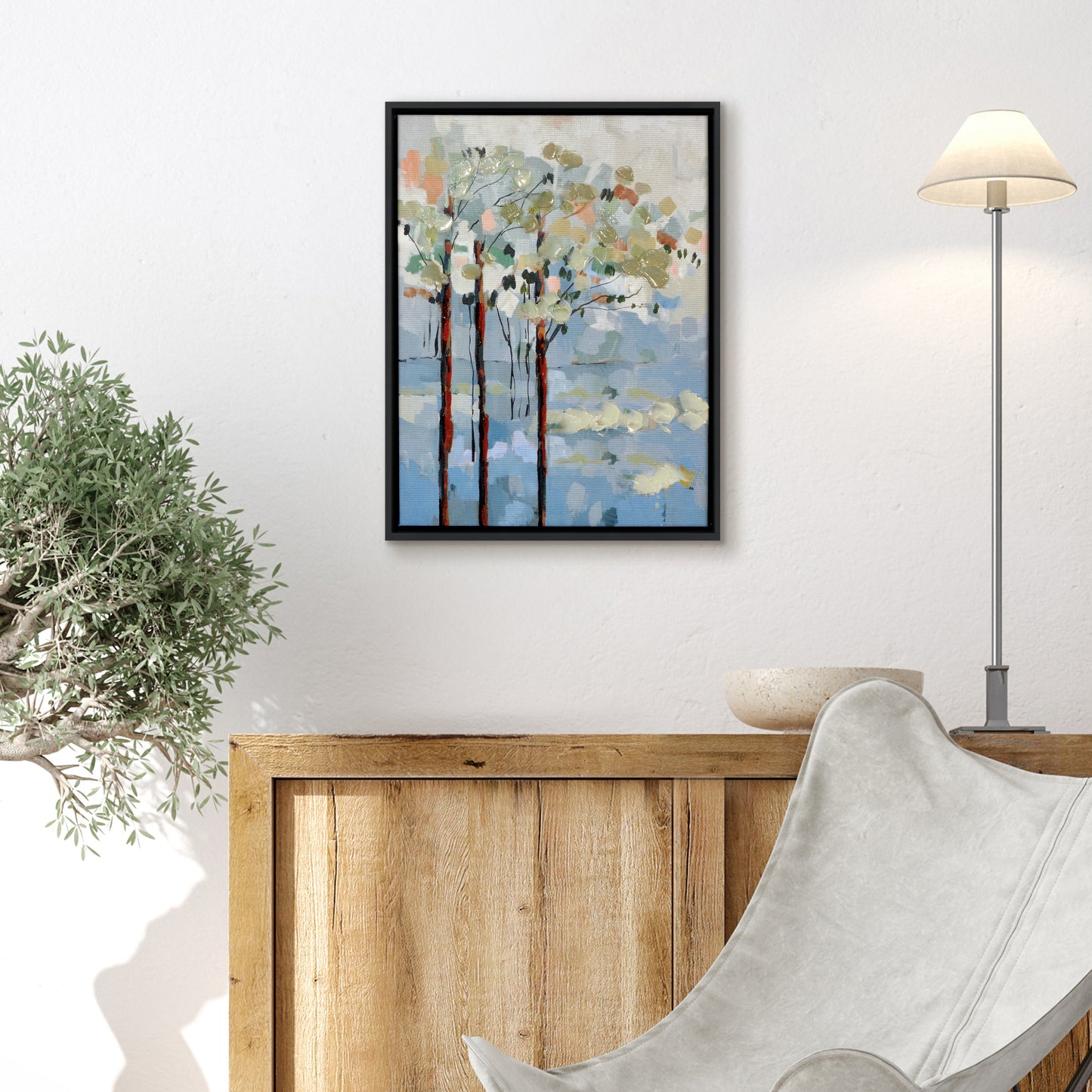 Americanflat Floral Canvas Wall Art with Hand-Painted Accents - Framed Canvas Wall Art - Woods of Tranquillity