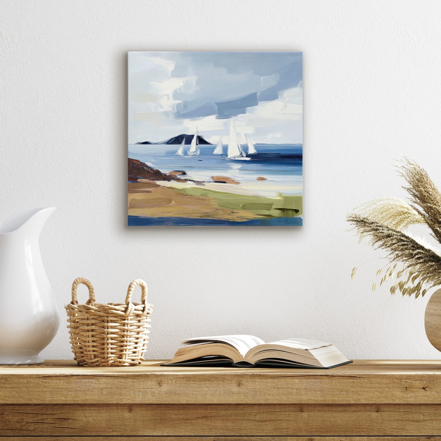Americanflat Coastal-Inspired Canvas Wall Art - Gallery Wrap - Gentle Waves