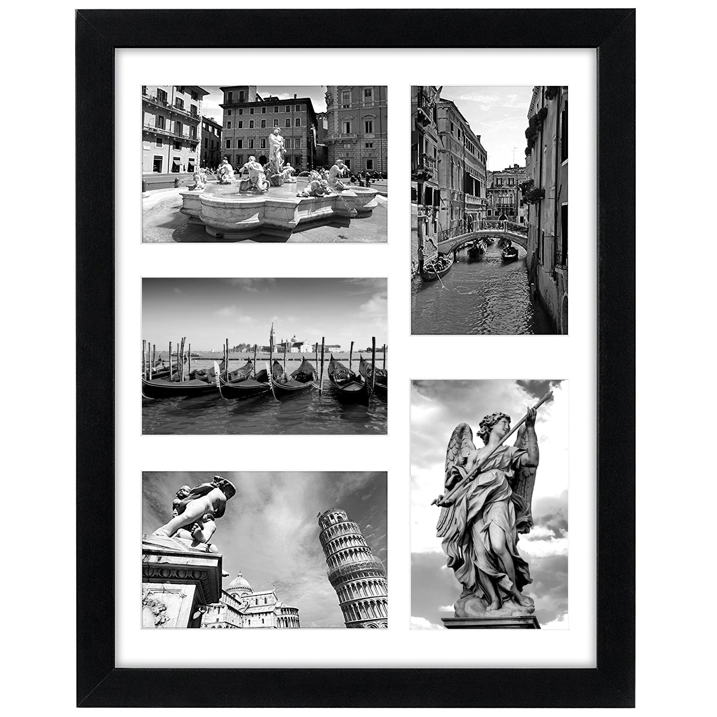 5-Photo Collage Picture Frame for 4x6 | Choose Size and Color