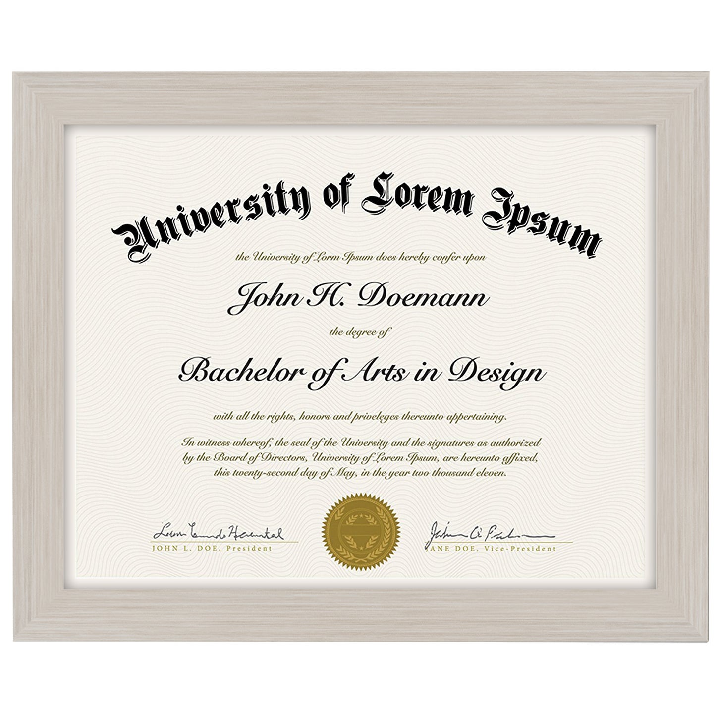 8.5x11 Diploma Frame | Choose Your Color