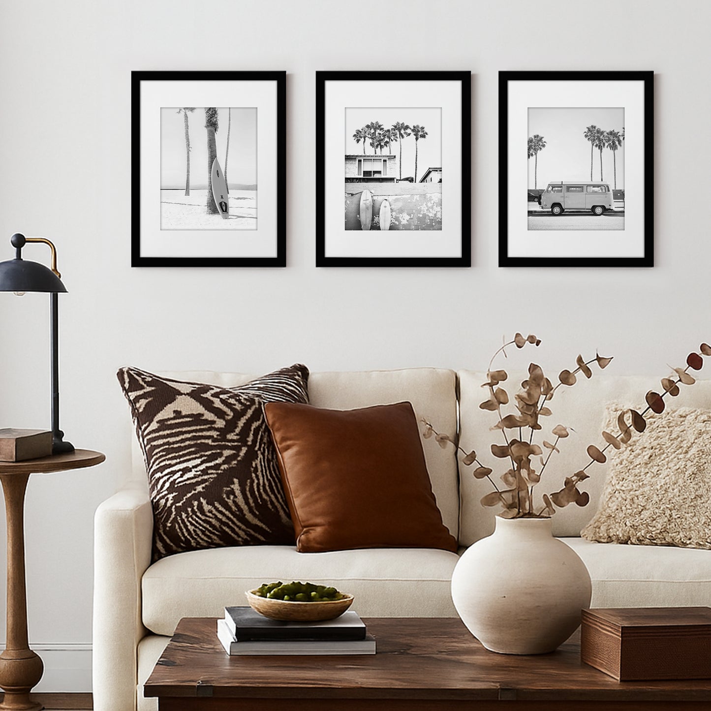 Americanflat | Black Picture Frames | Shatter-Resistant Glass | 3 Pack | Use with the Included Mats