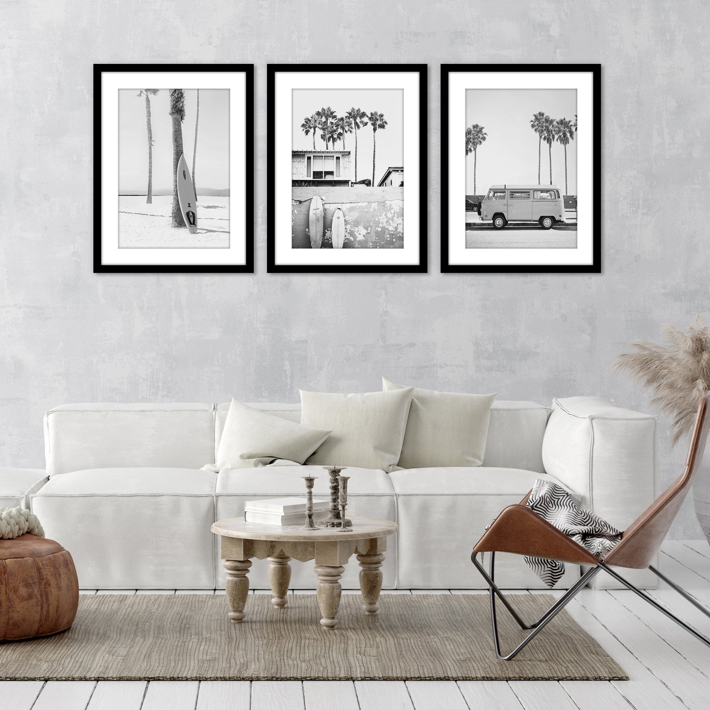 Americanflat | Black Picture Frames | Shatter-Resistant Glass | 3 Pack | Use with the Included Mats