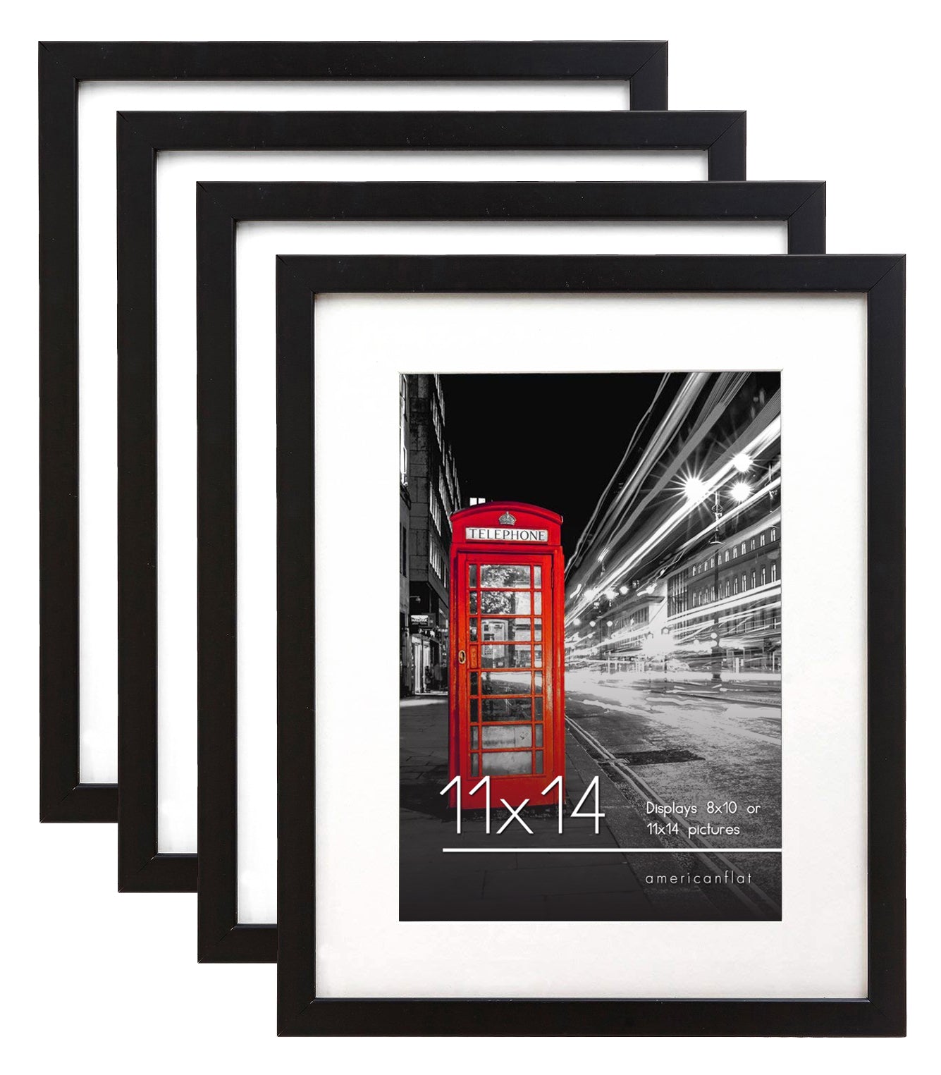 Set of 4 - Gallery Picture Frame with Mat | Signature Collection