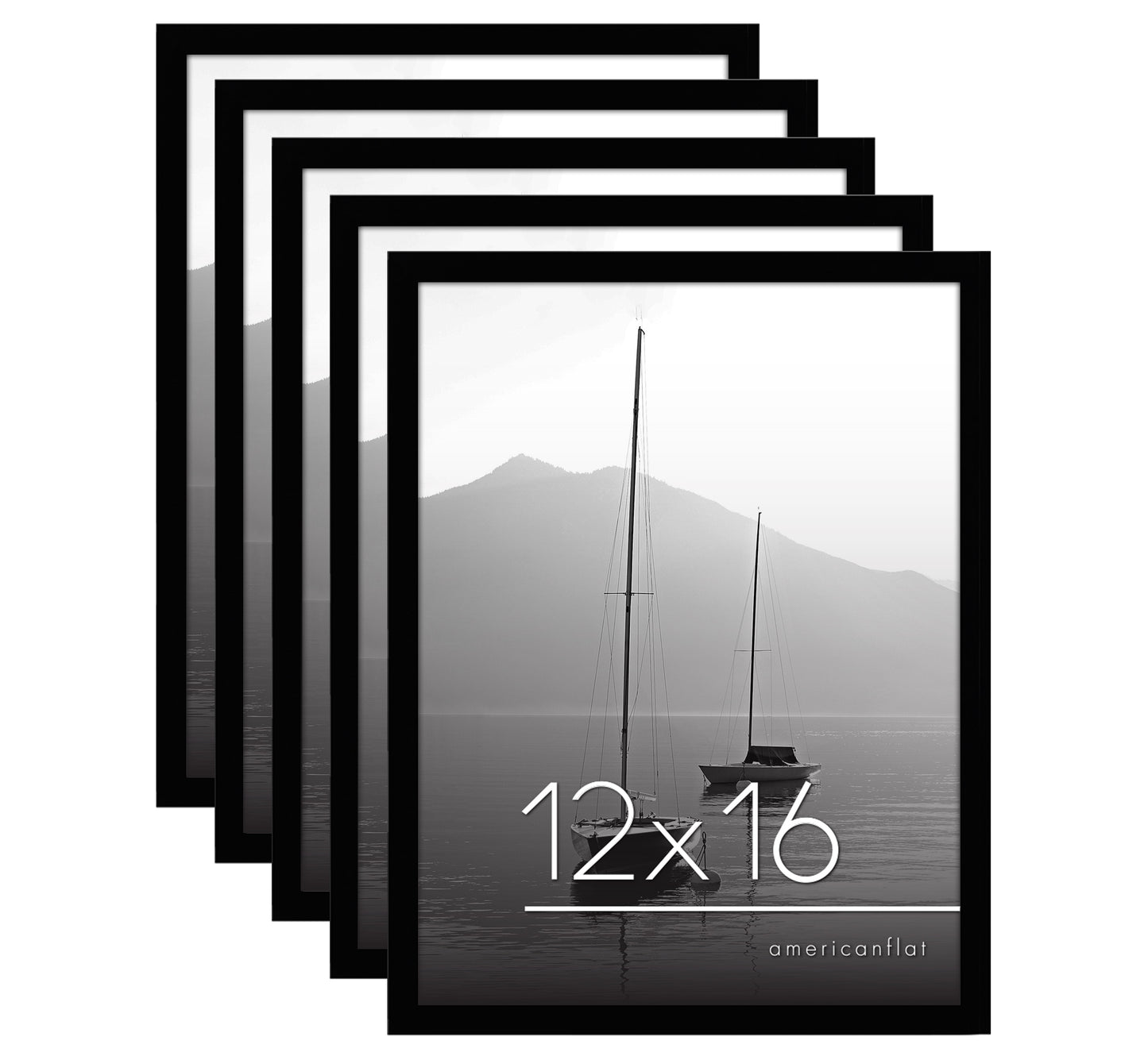 Set of 5 - Classic Gallery Picture Frame without Mat | Galleria Collection