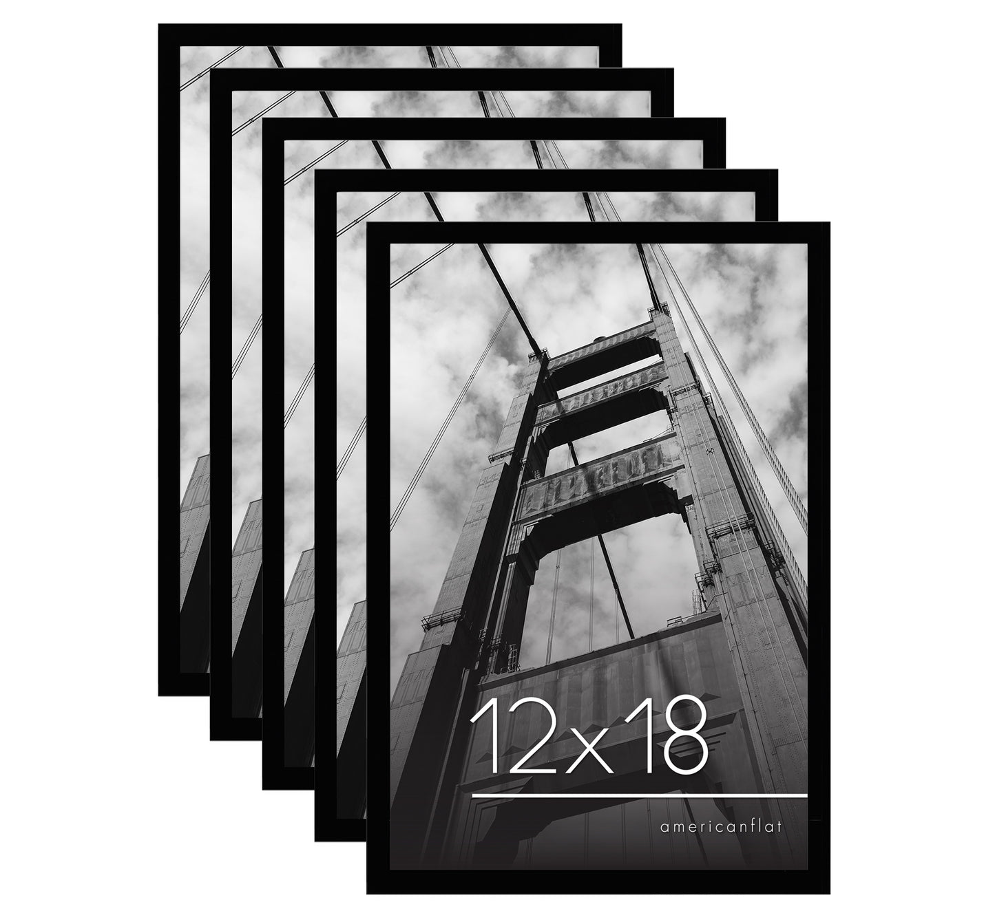 Set of 5 - Classic Gallery Picture Frame without Mat | Galleria Collection