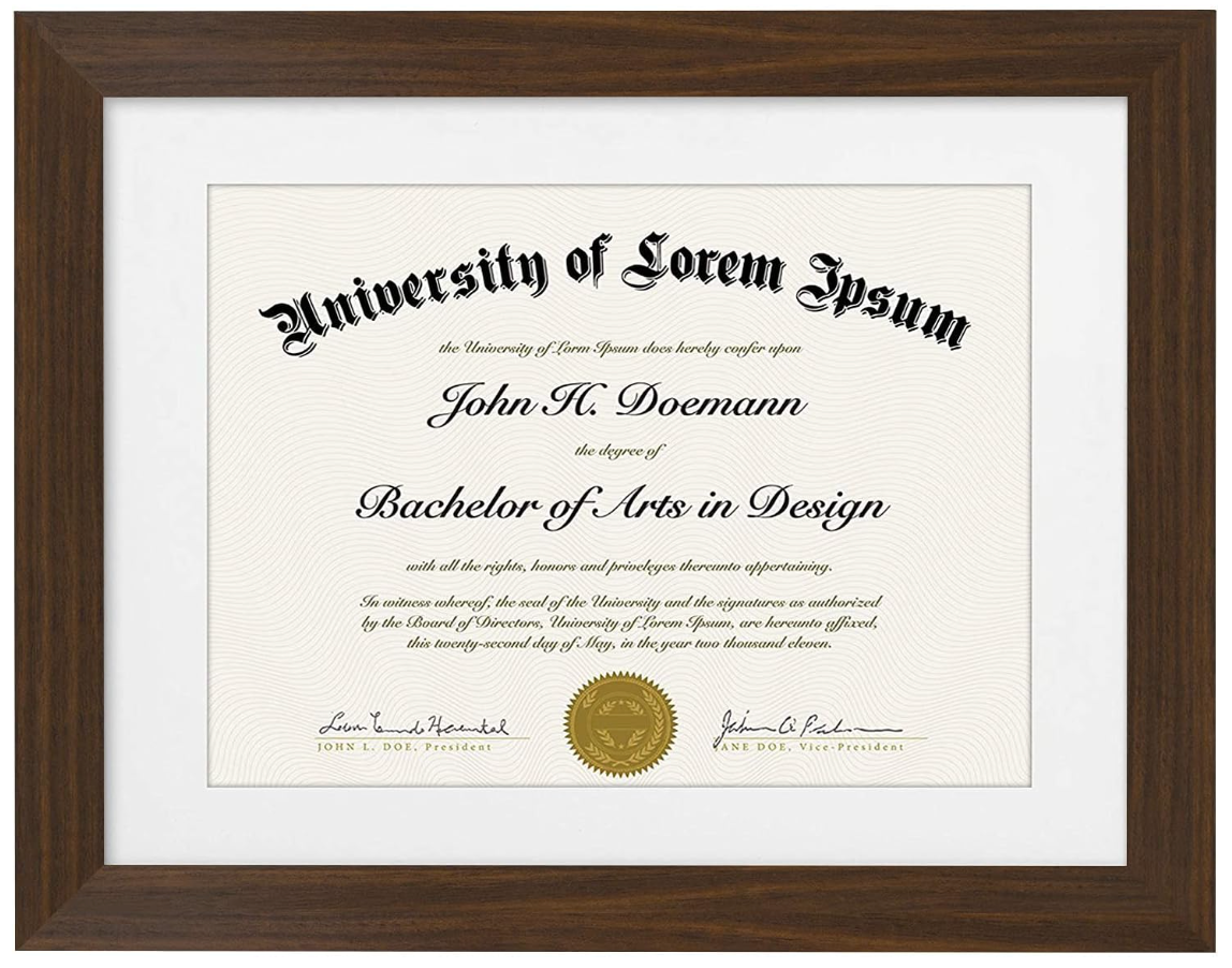 8.5x11 Diploma Frame | Legacy Collection