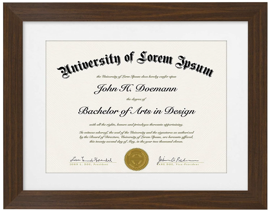 8.5x11 Diploma Frame | Choose Your Color