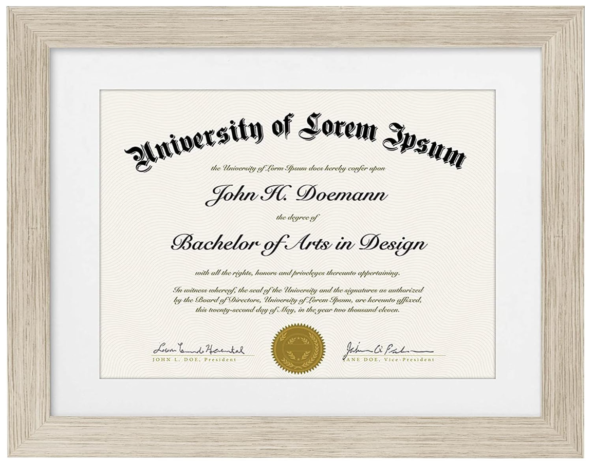8.5x11 Diploma Frame | Legacy Collection