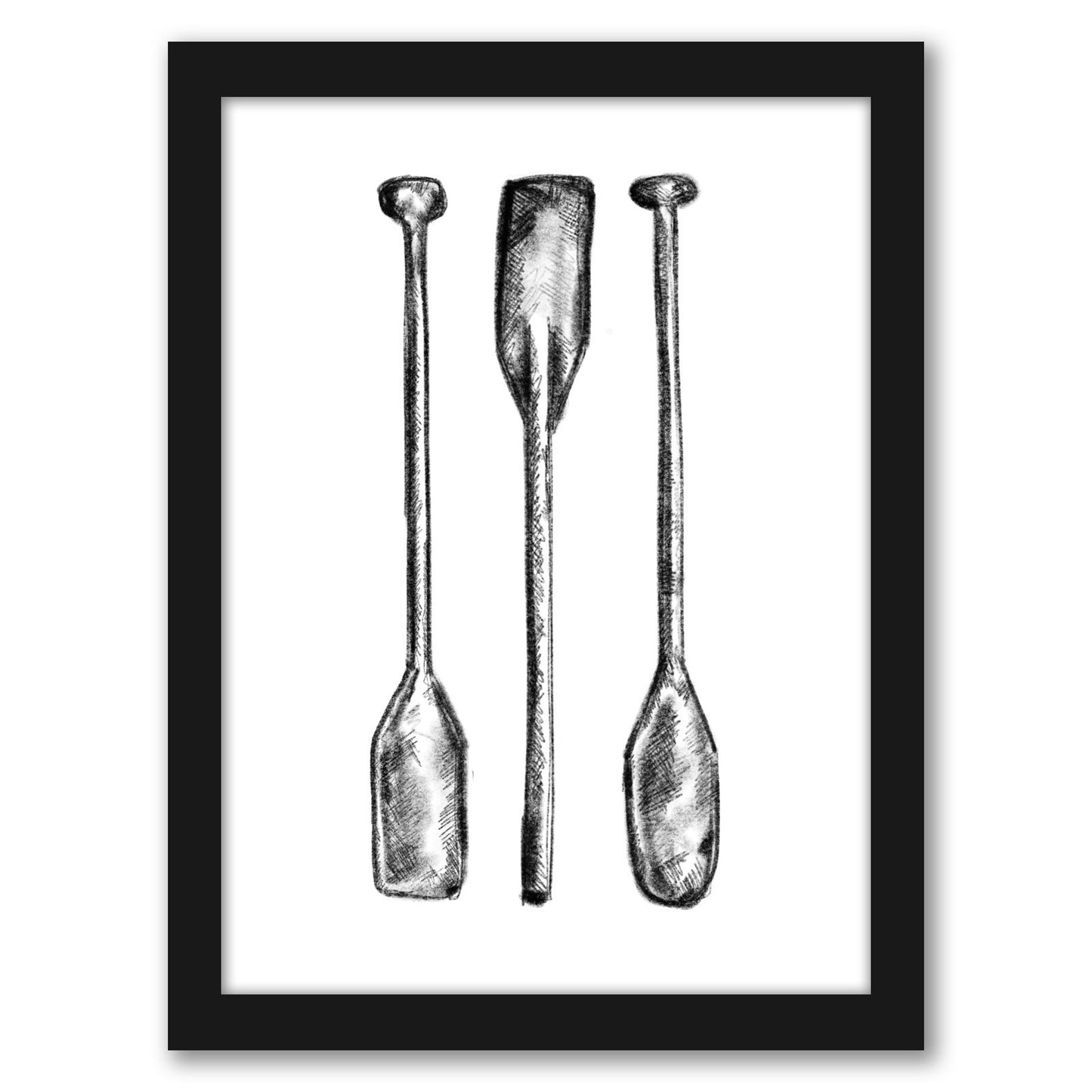 Oar Paddle Illustration by Jetty Home - Framed Print