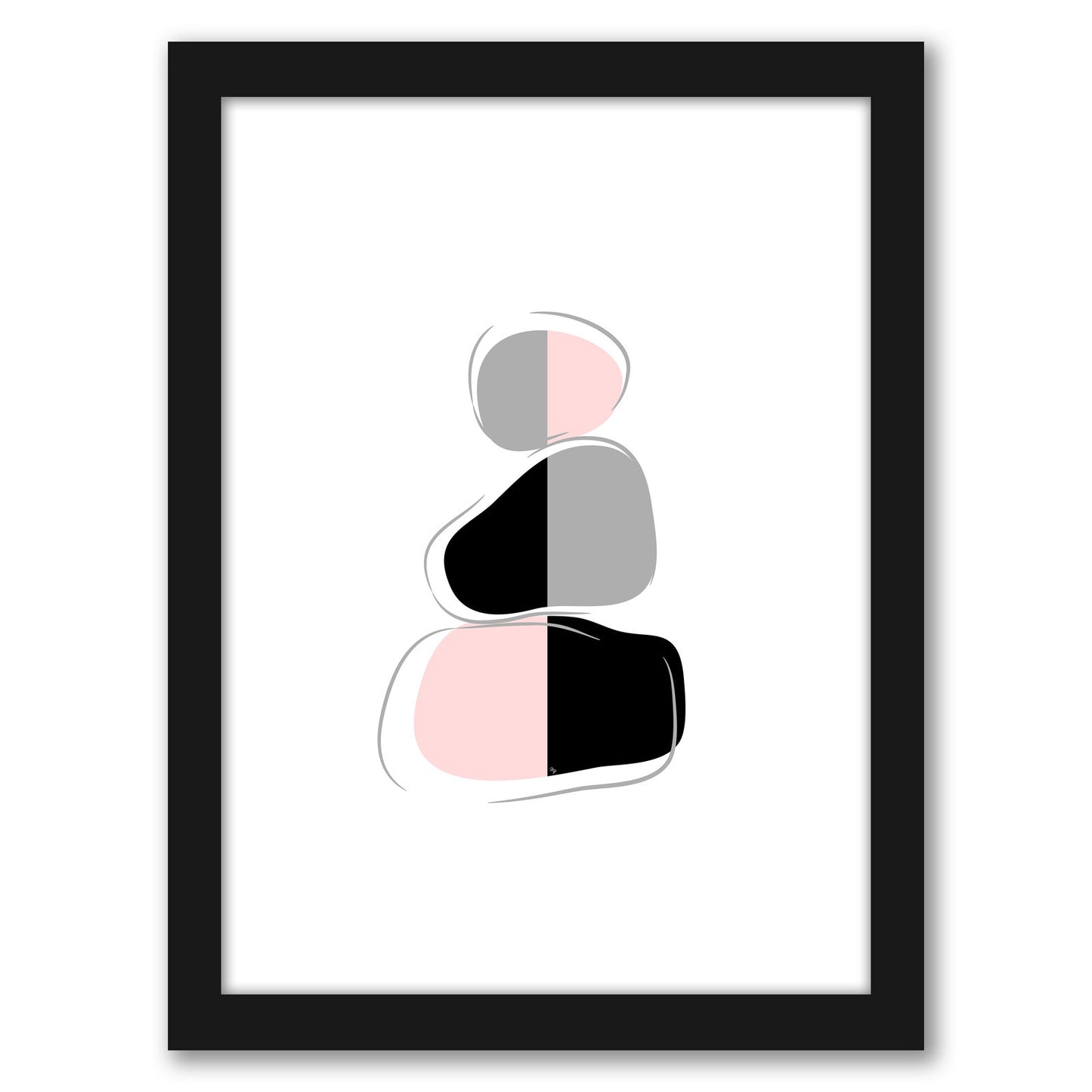 Stonesthree By Martina - Framed Print