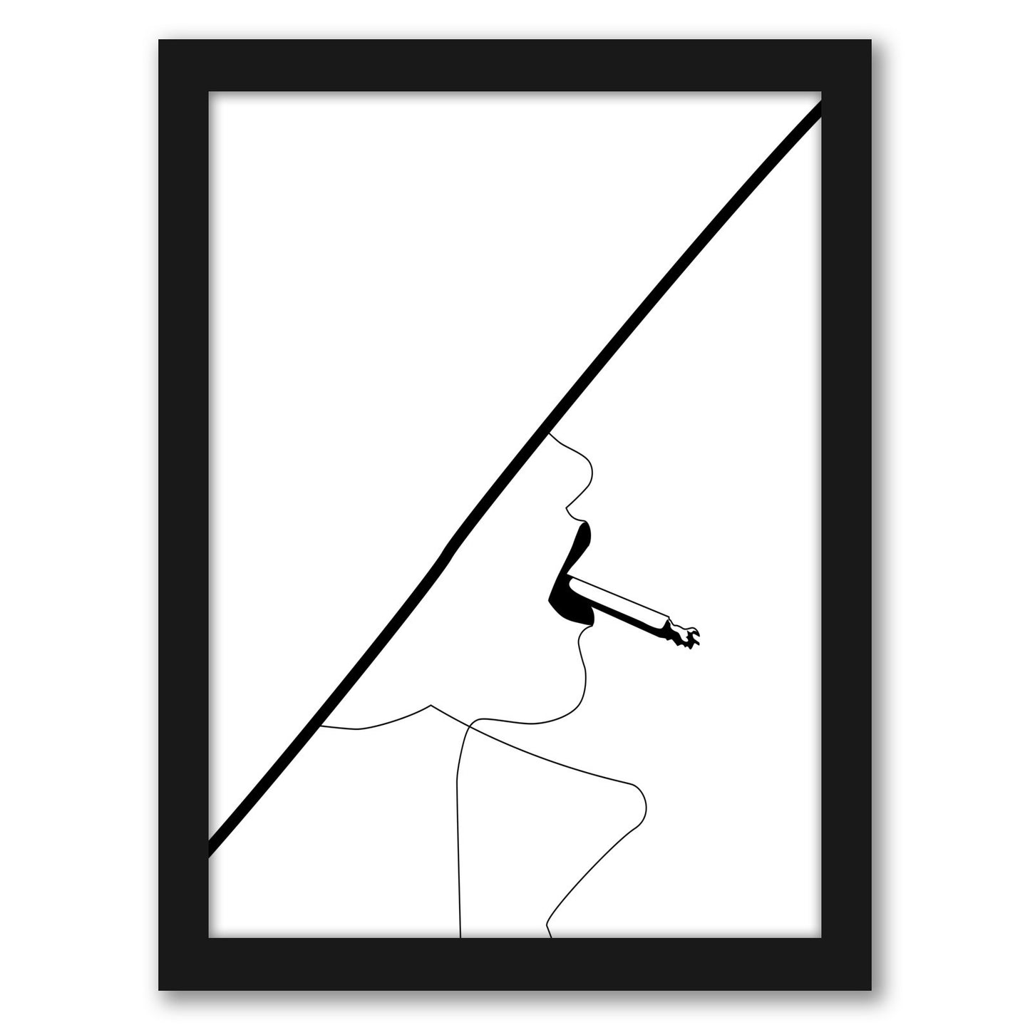 Kate Smokes by Explicit Design - Framed Print