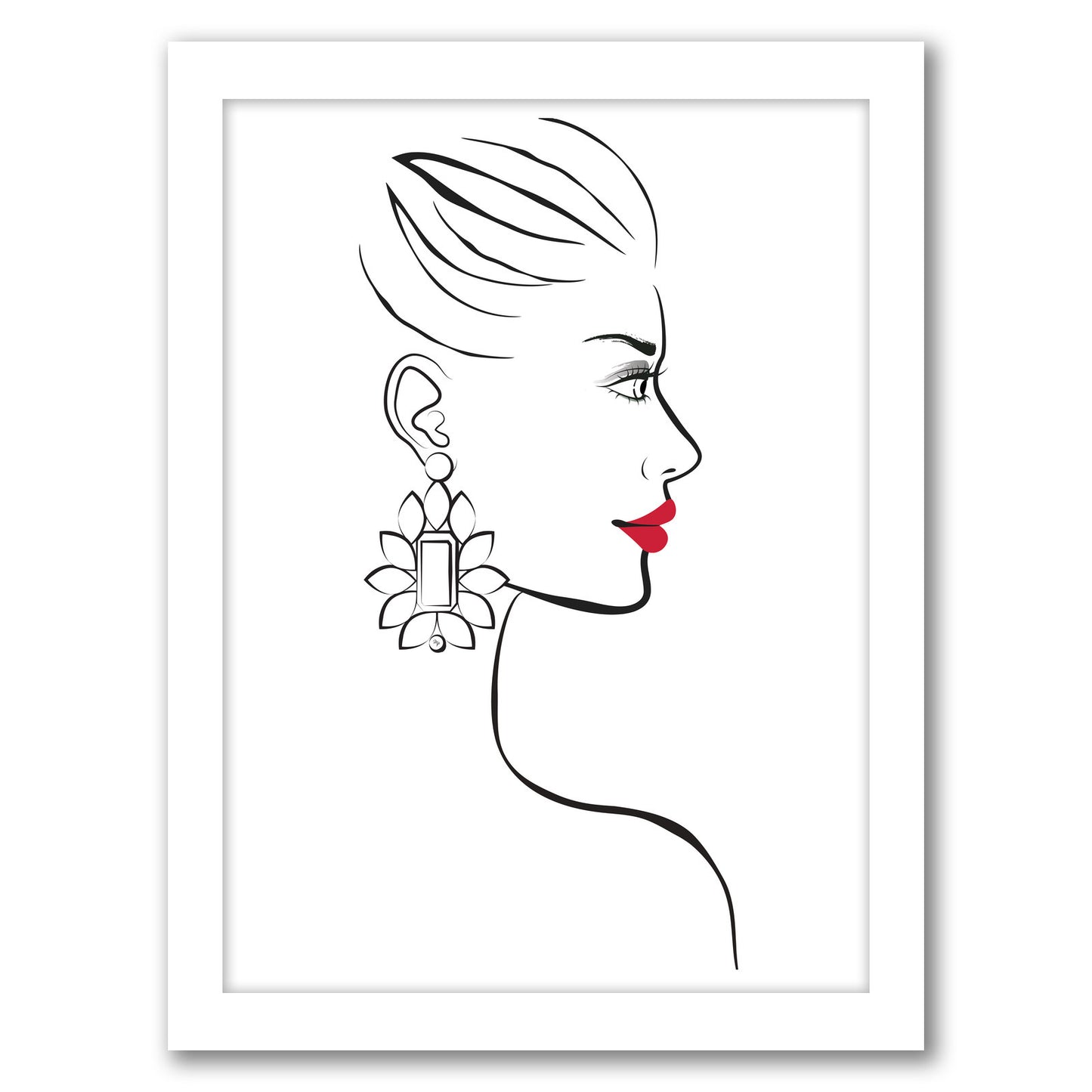 Profile By Martina - White Framed Print