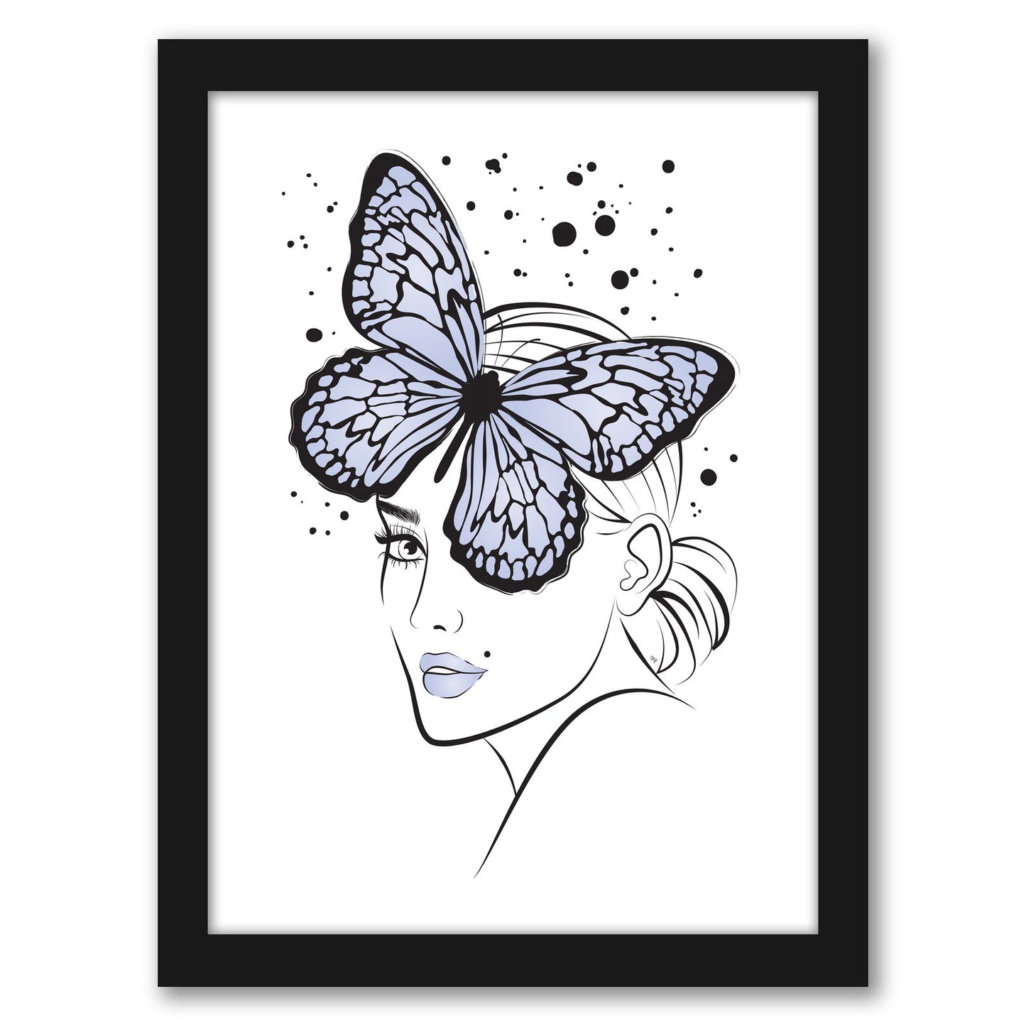 Ladybutterfly By Martina - Framed Print