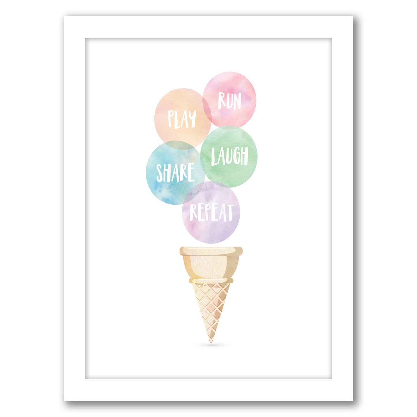 Playroom Rules By Elena David - White Framed Print