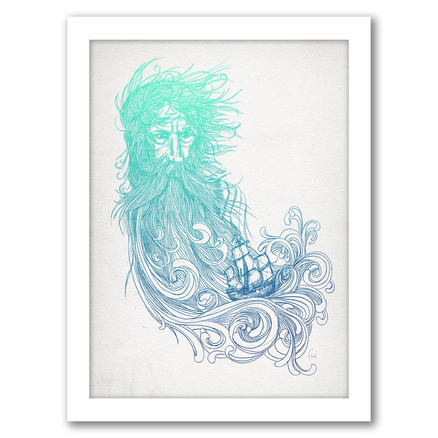 Sea Beard by David Fleck - Framed Print