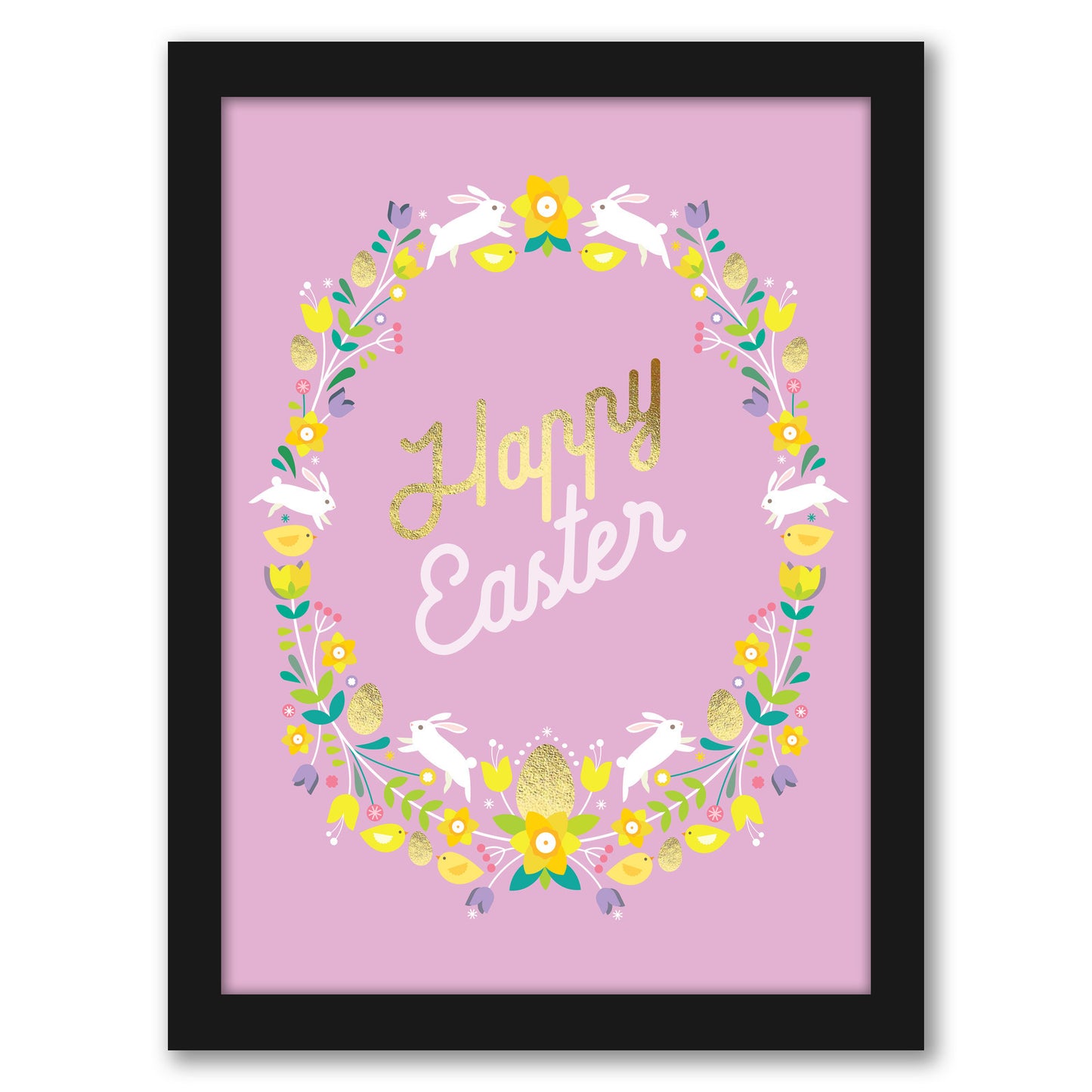 Happy Easter 3 by Amanda Shufflebotham - Framed Print