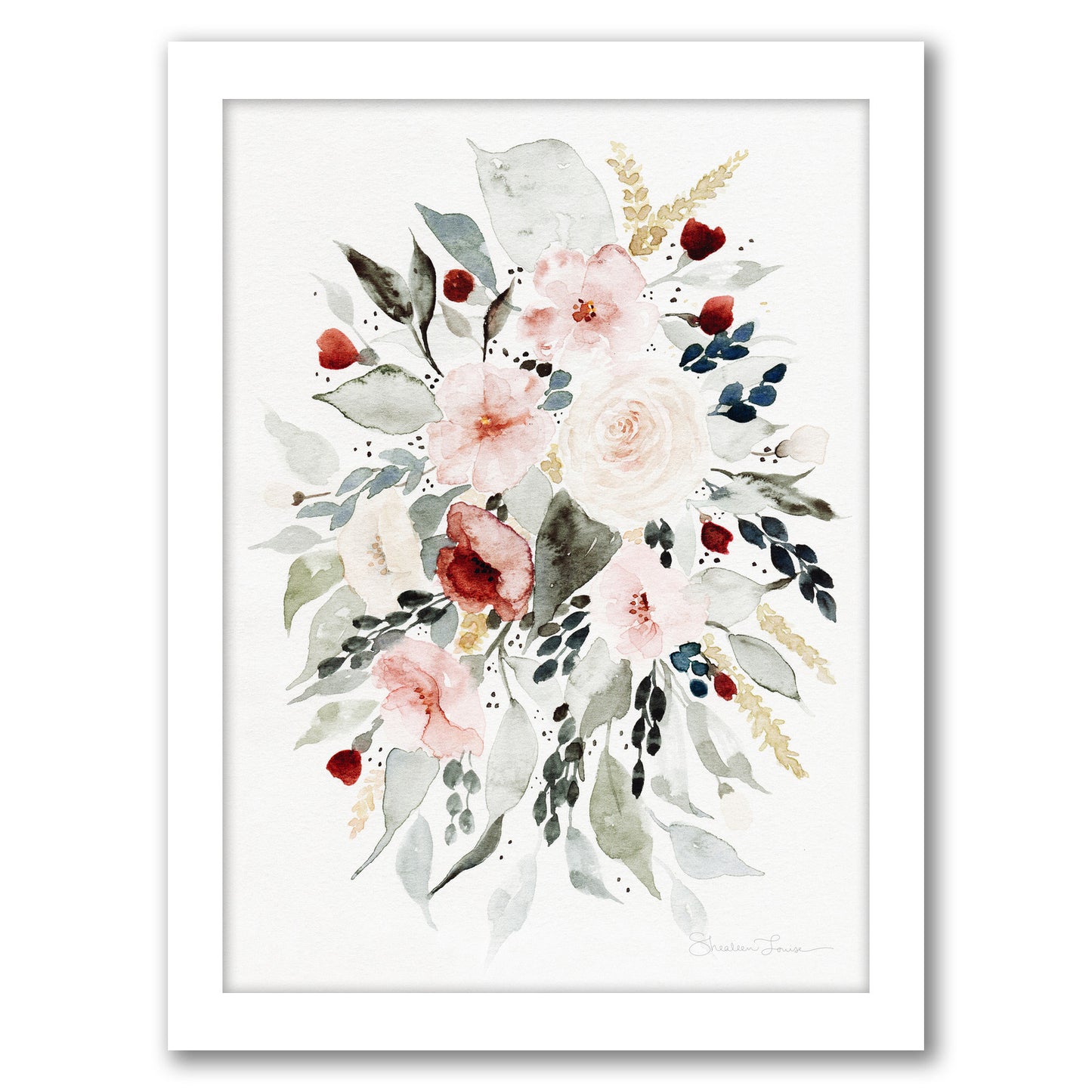 Loose Bouquet by Shealeen Louise - Framed Print