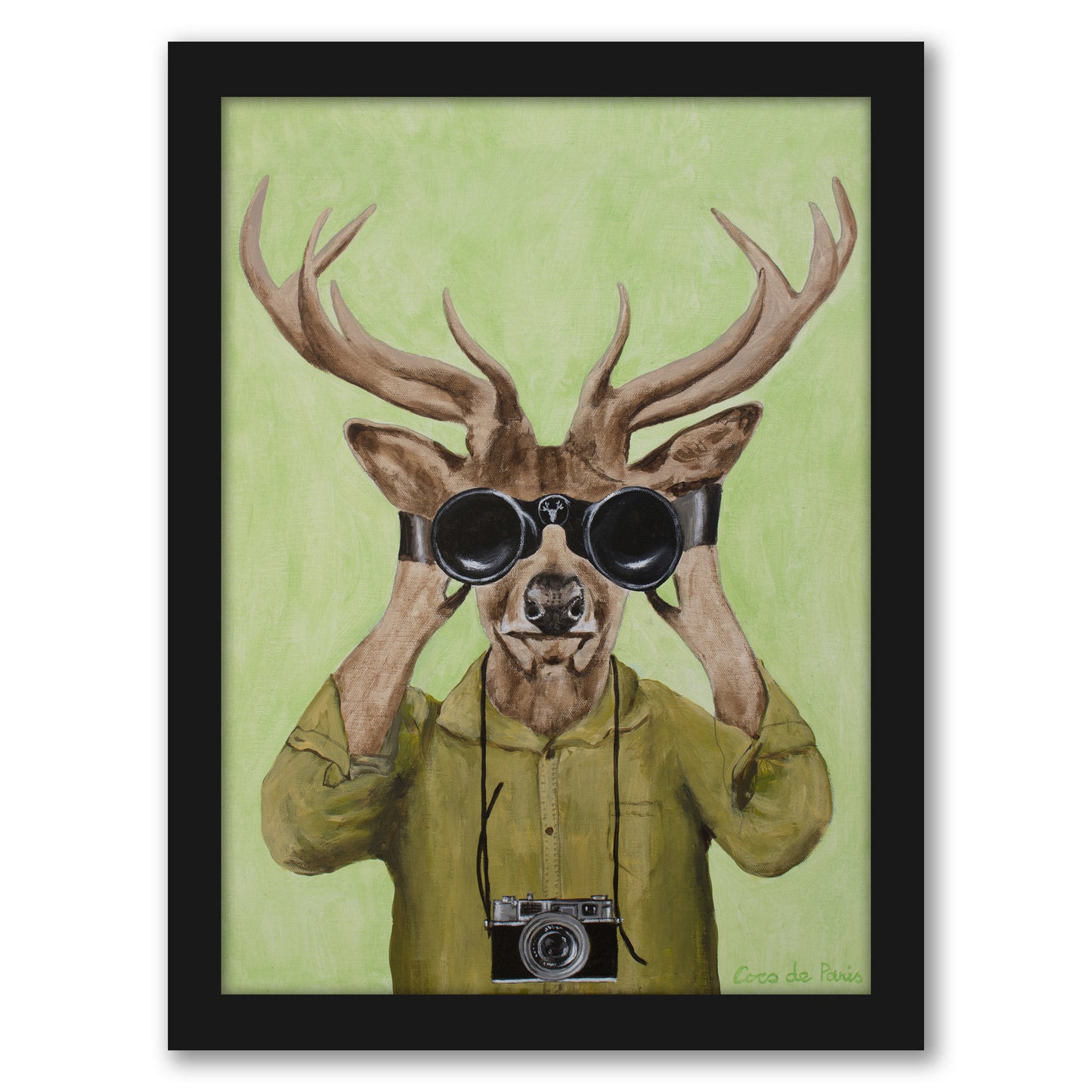 Deer Hunter By Coco De Paris - Framed Print