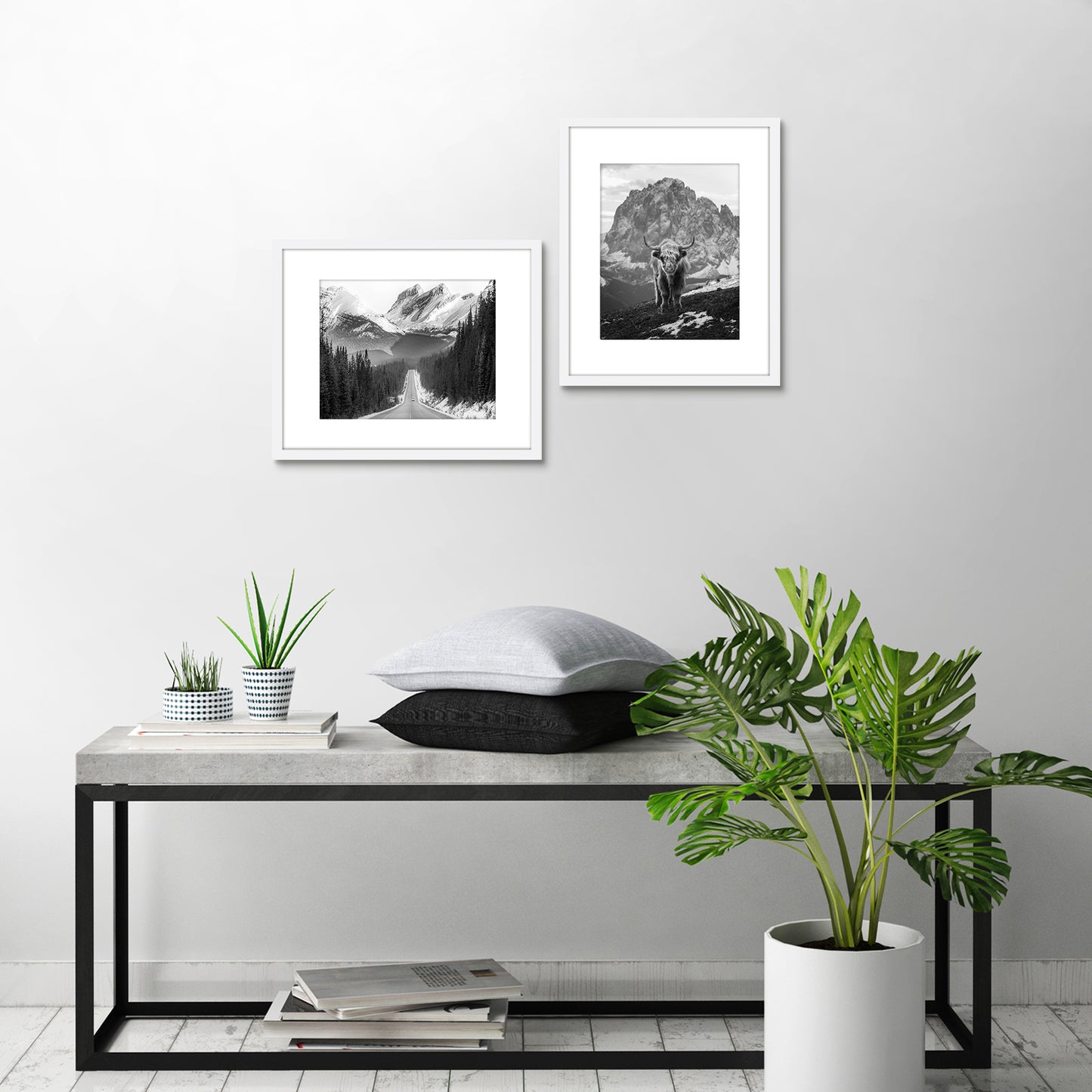 Set of 2 - Classic Gallery Picture Frame with Mat | Galleria Collection