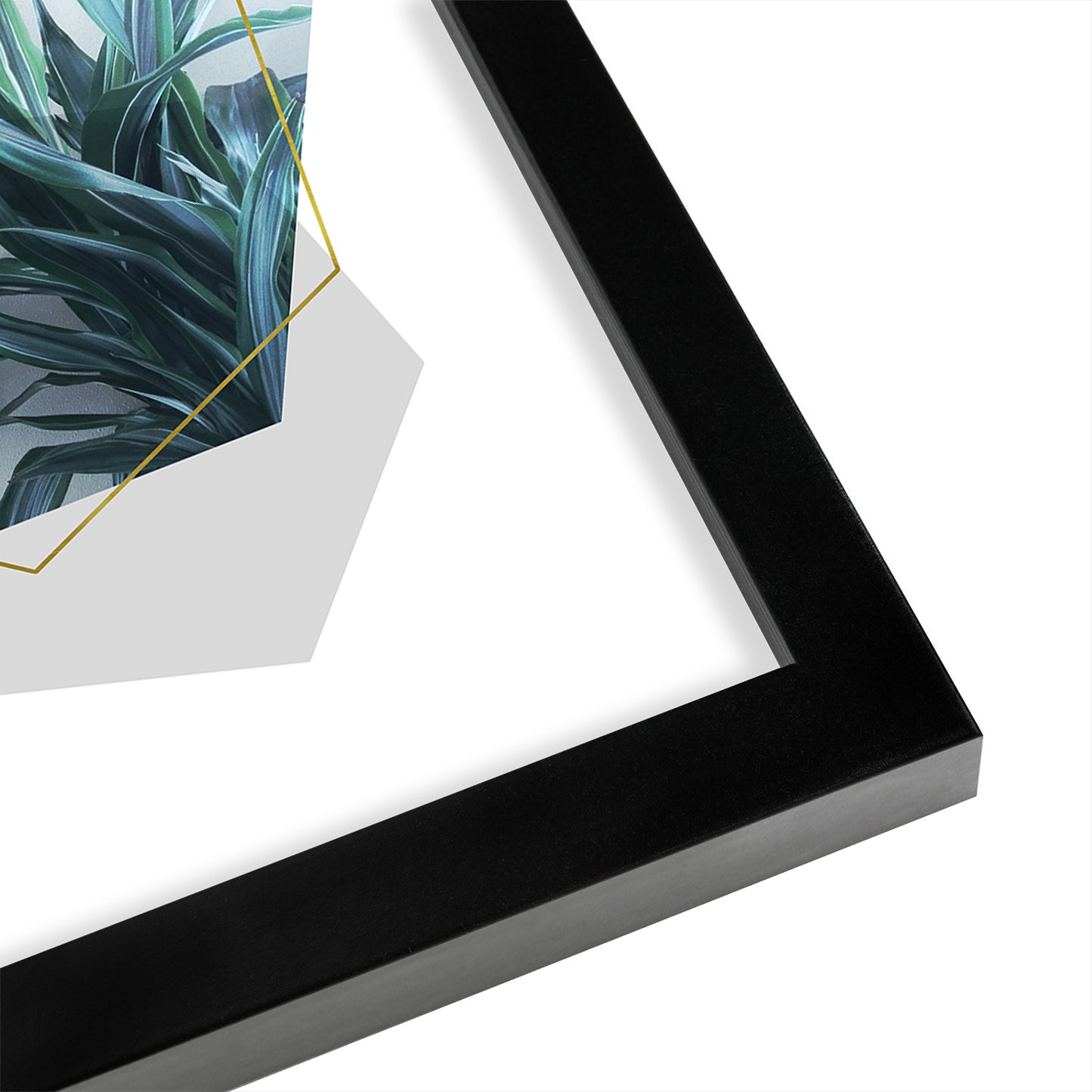 Leaves Geometry by Emanuela Carratoni - Framed Print