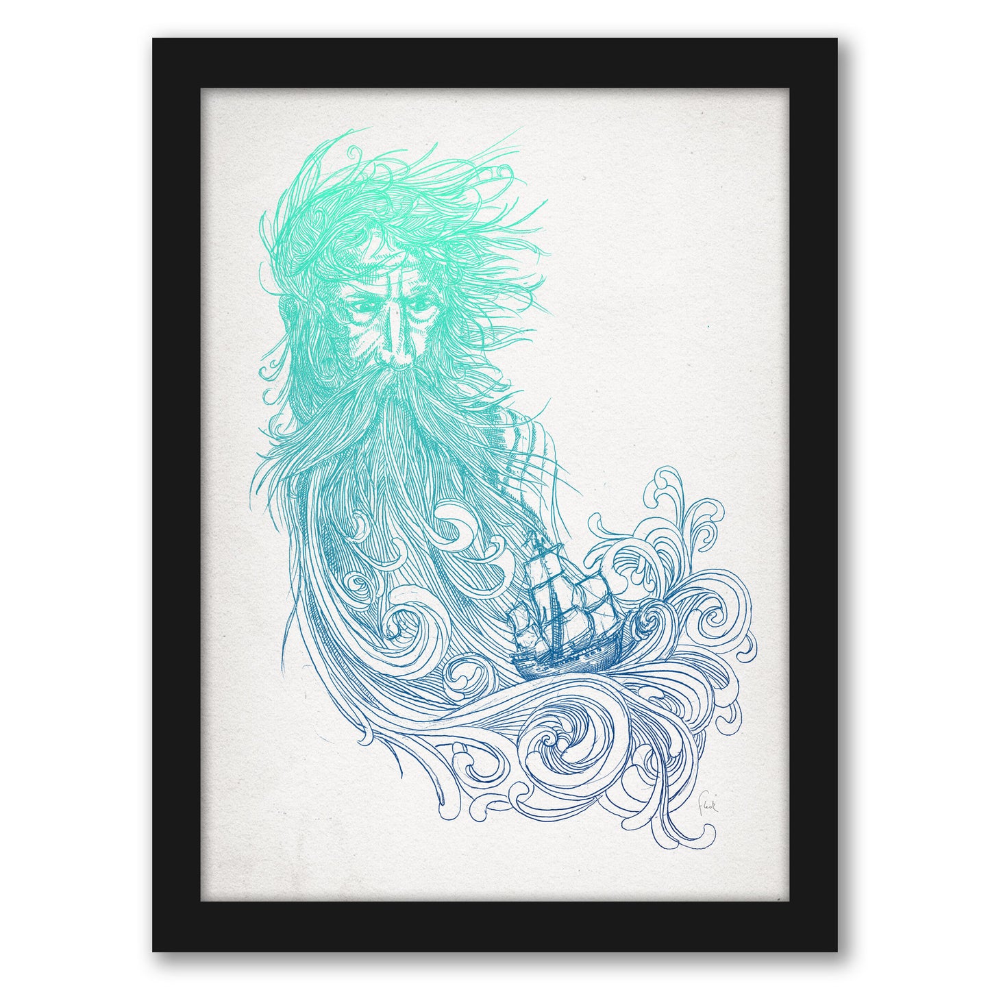 Sea Beard by David Fleck - Framed Print