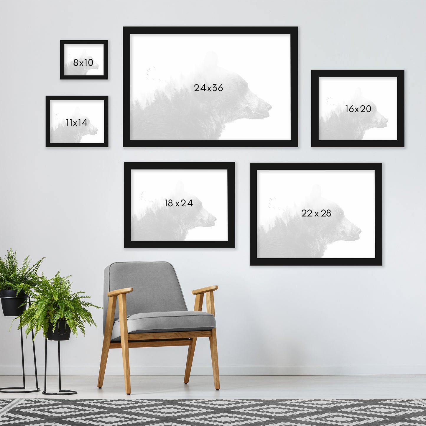 Big Bear by Emanuela Carratoni - Framed Print