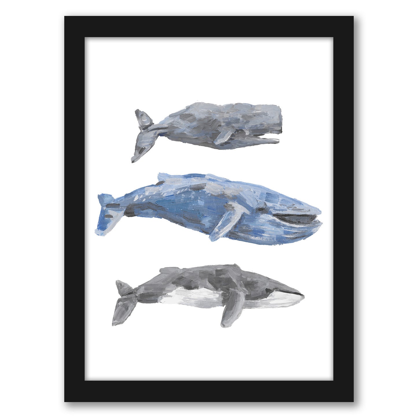 Whale Painting Trio 2 by Jetty Home Framed Print