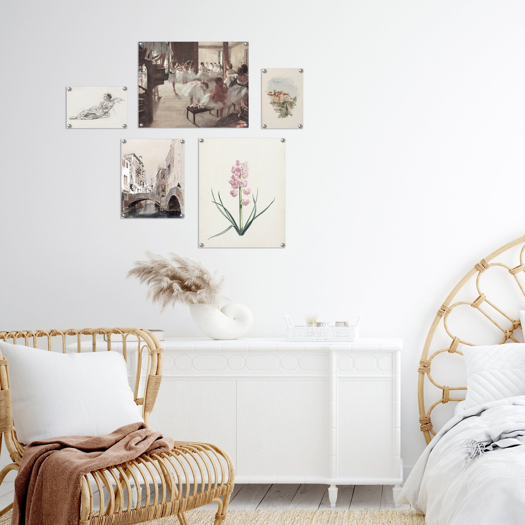 5 Piece Vintage Gallery Wall Art Set Poster Artistic Encounters Art