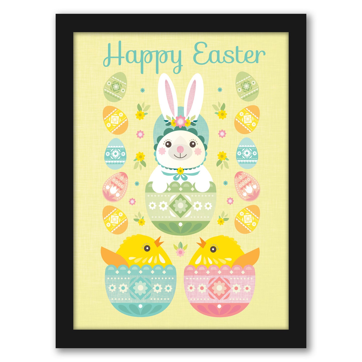 Happy Easter by Amanda Shufflebotham - Framed Print
