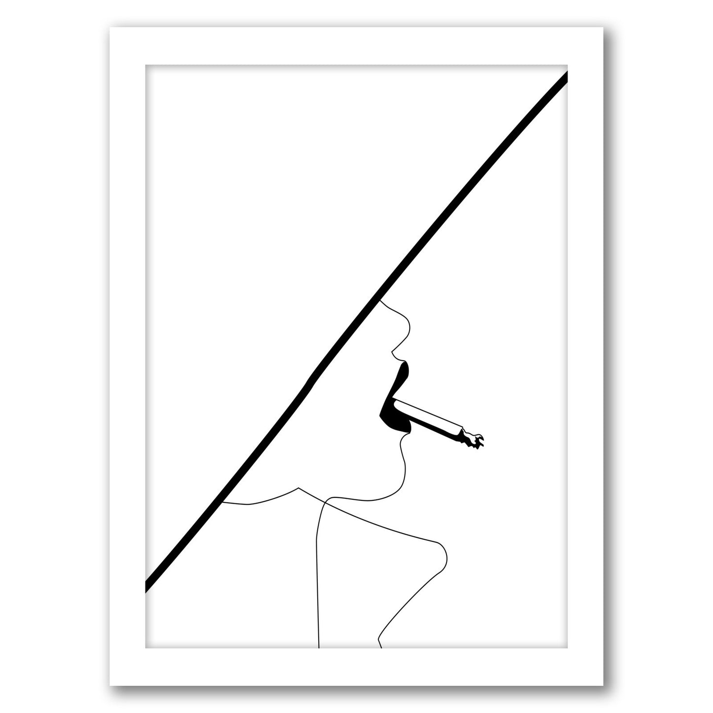 Kate Smokes by Explicit Design - Framed Print