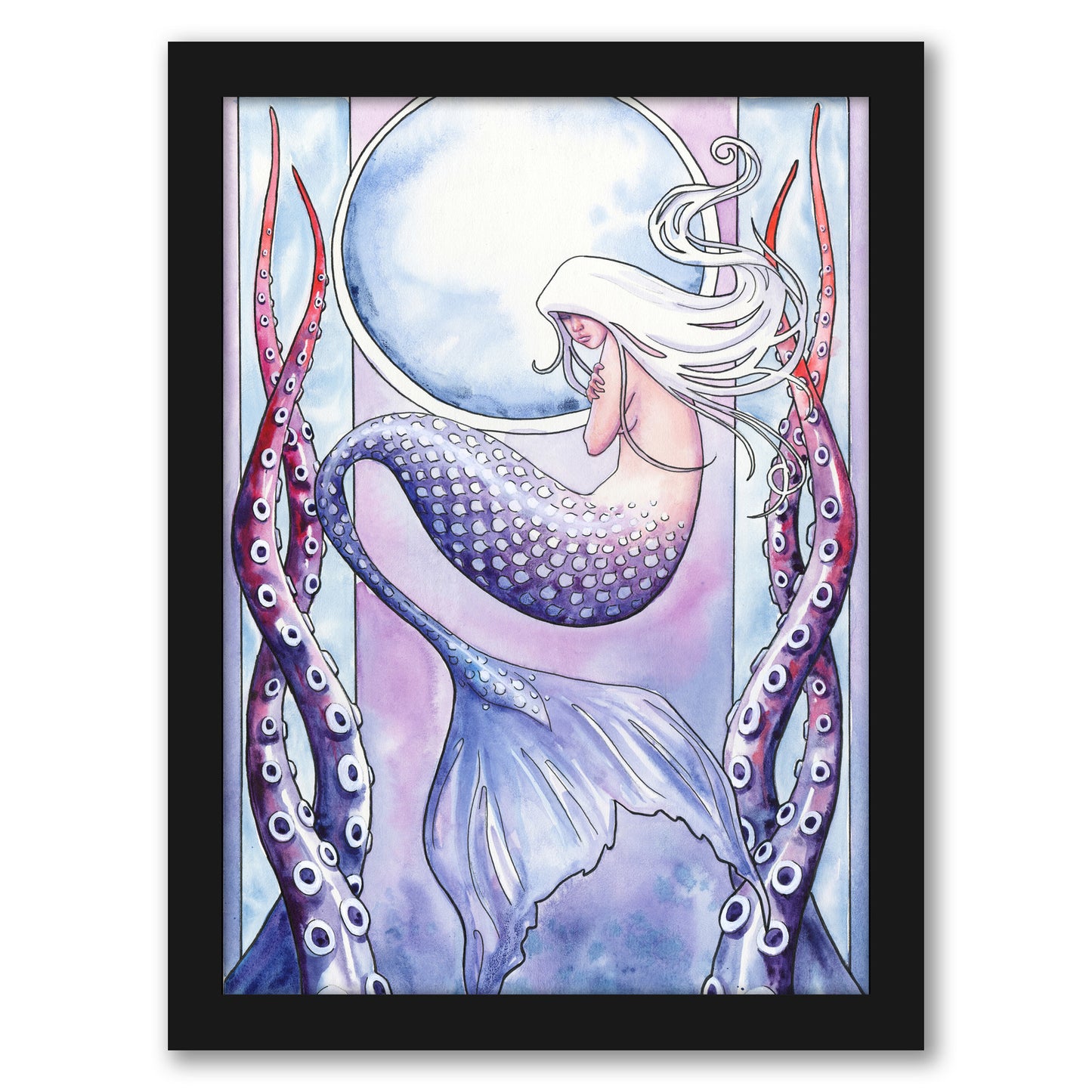 Deep Sea Mermaid by Sam Nagel - Framed Print