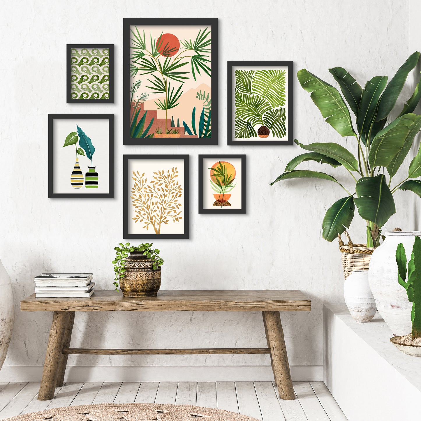Weekend In Mojave - 6 Piece Framed Gallery Wall Set - Art Set - Americanflat