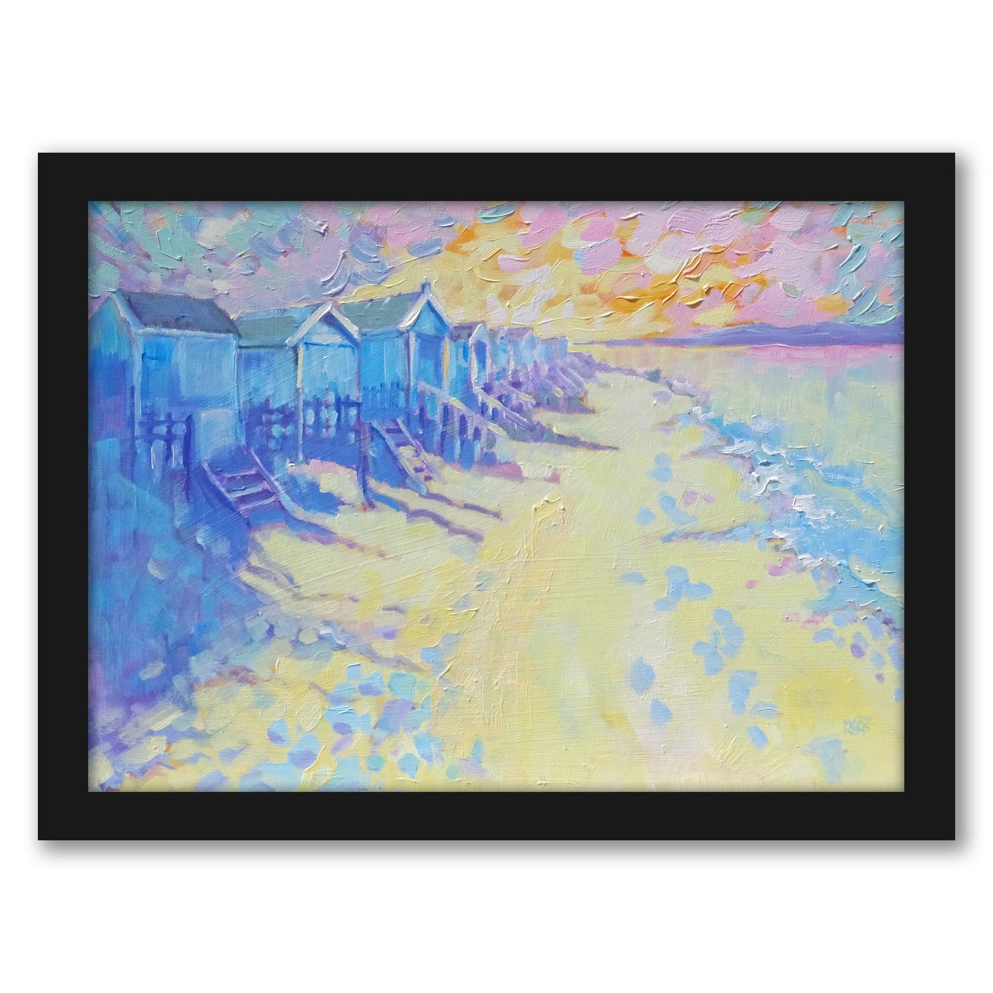 Beach Huts By Mary Kemp - Framed Print