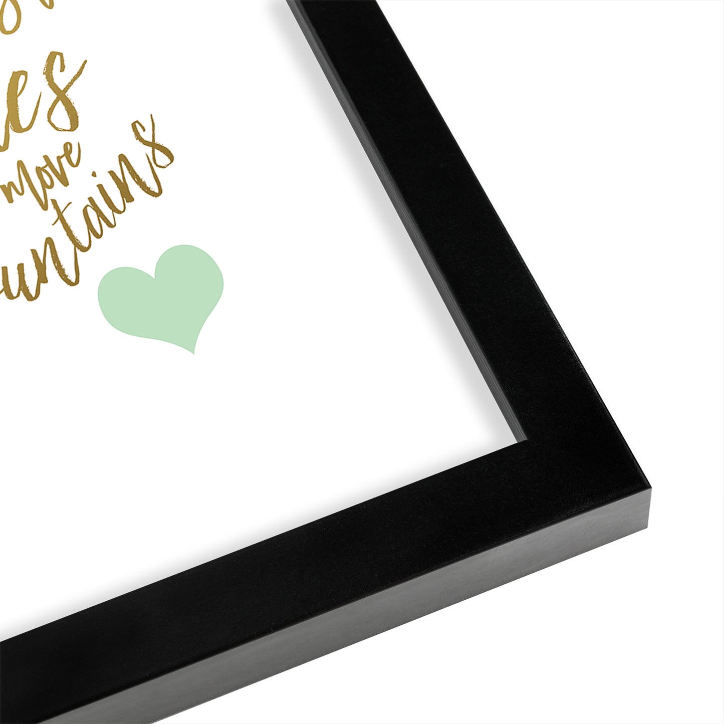 Let Her Sleep Mint Heart By Wall + Wonder - Framed Print