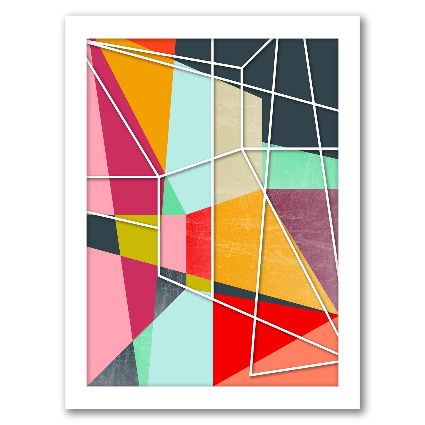 Color block V by Susana Paz - Framed Print