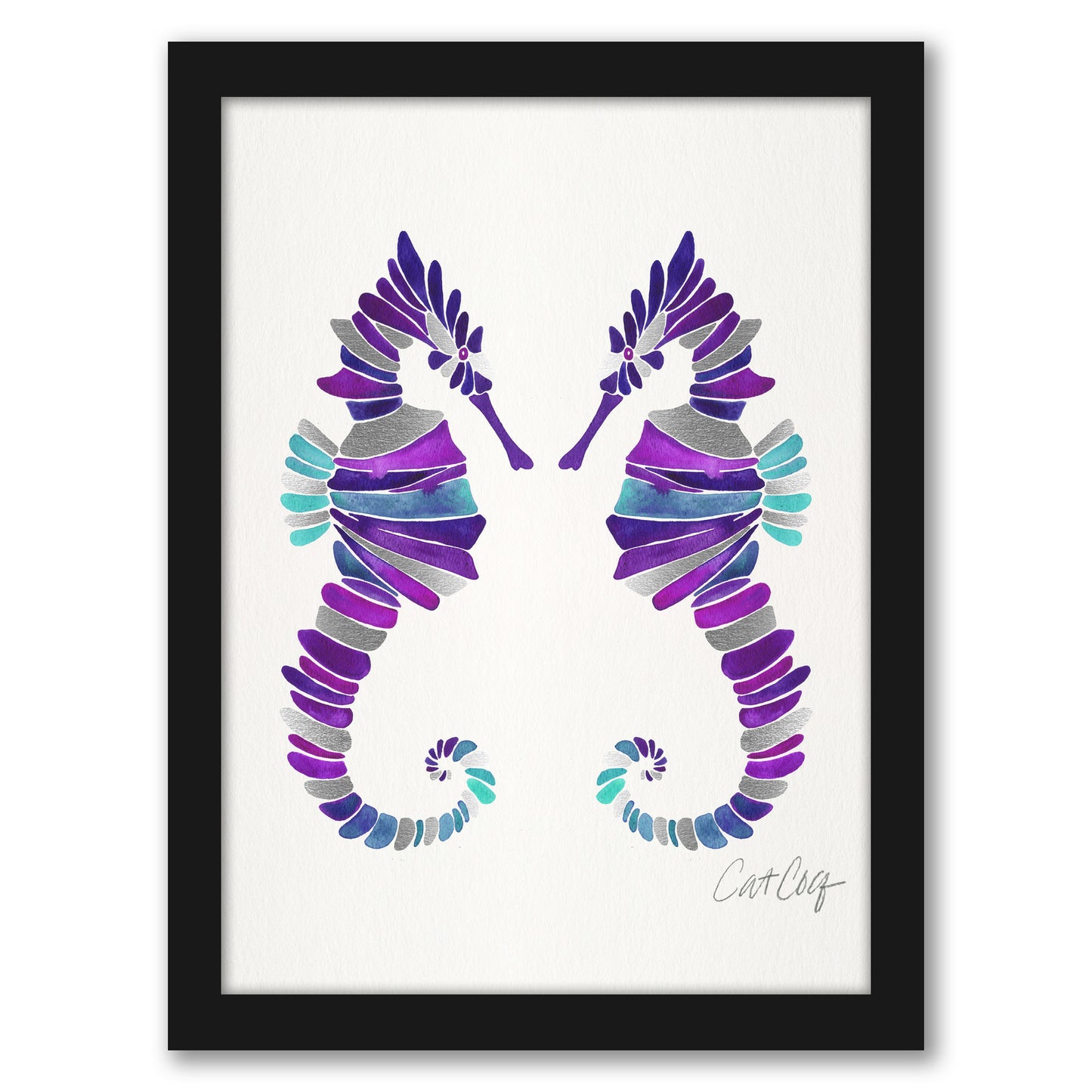 Seahorses by Cat Coquillette - Framed Print