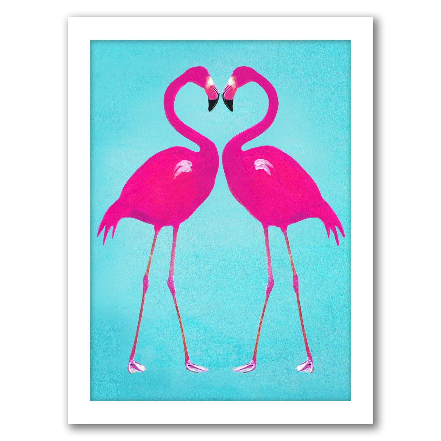 Flamingo Heart By Coco De Paris - Framed Print