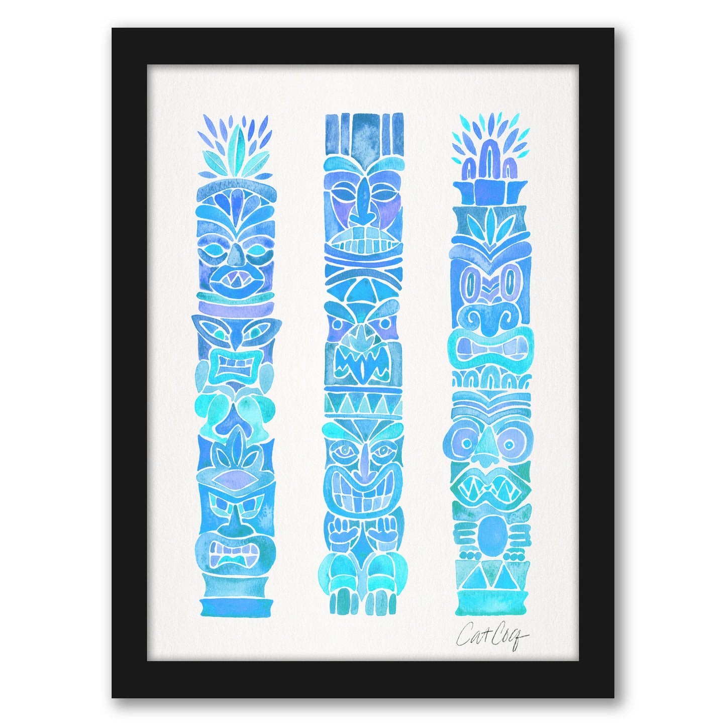 Tiki Totems by Cat Coquillette - Framed Print