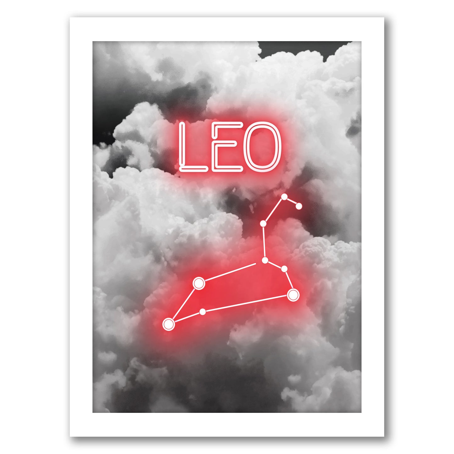 Leo Constellation by Emanuela Carratoni - Framed Print