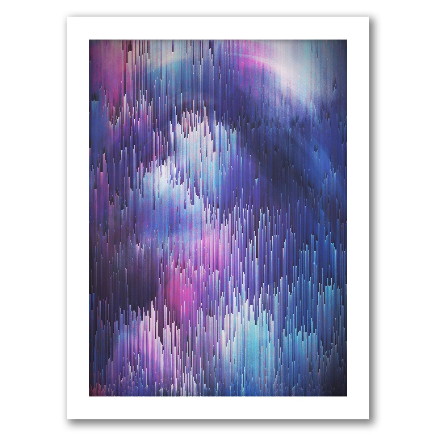 Glitch Galaxy by Emanuela Carratoni - Framed Print