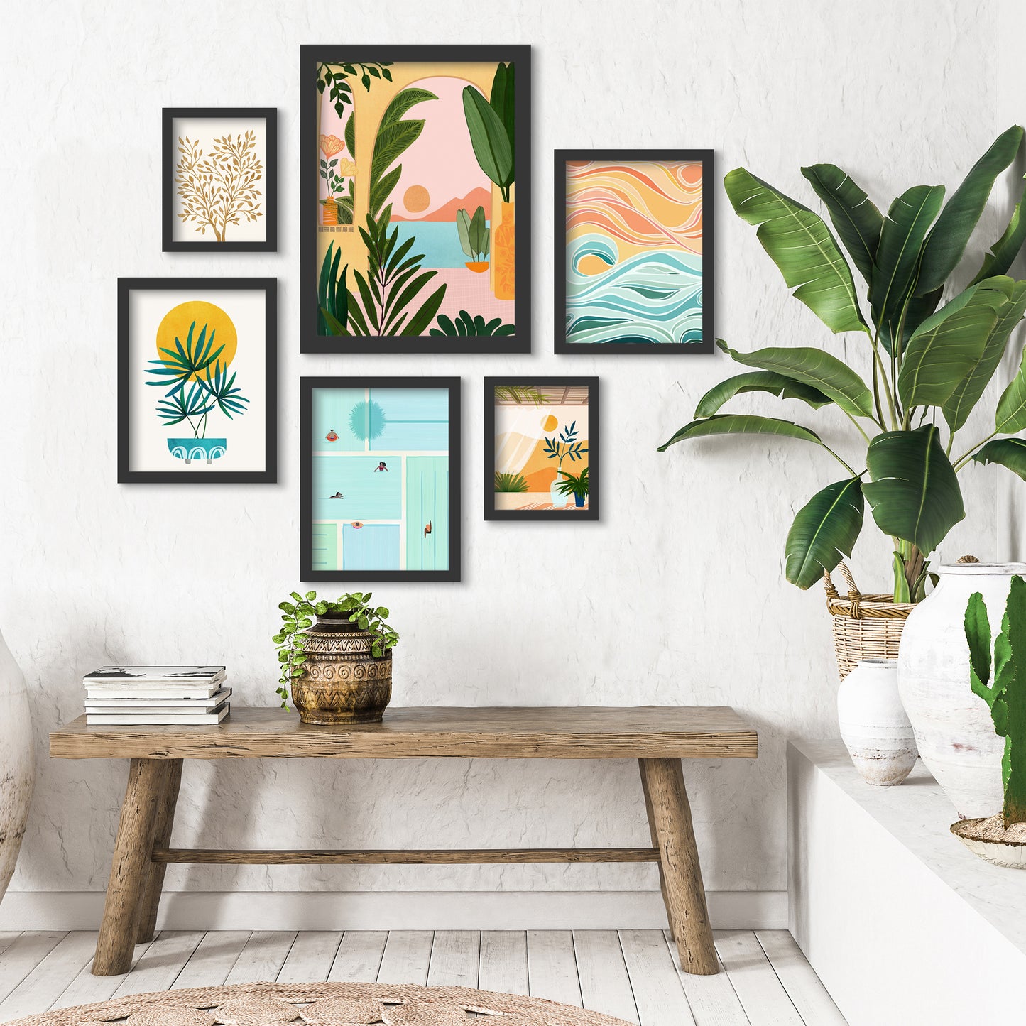 Ocean View 2 - 6 Piece Framed Gallery Wall Set - Art Set - Americanflat