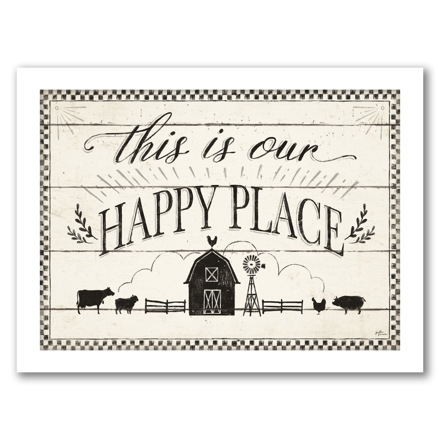 Country Thoughts I by Wild Apple - Framed Print