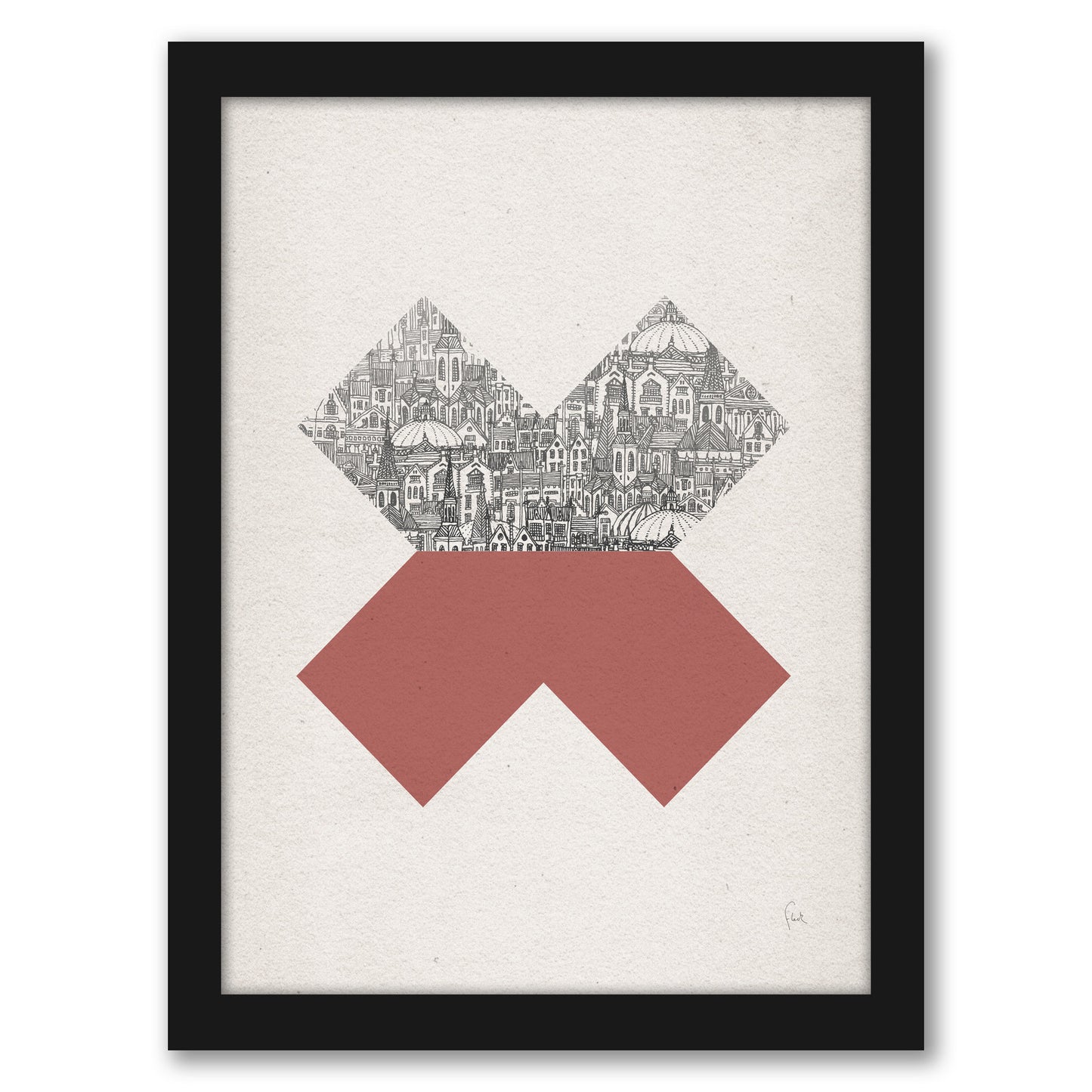 Cross by David Fleck - Framed Print