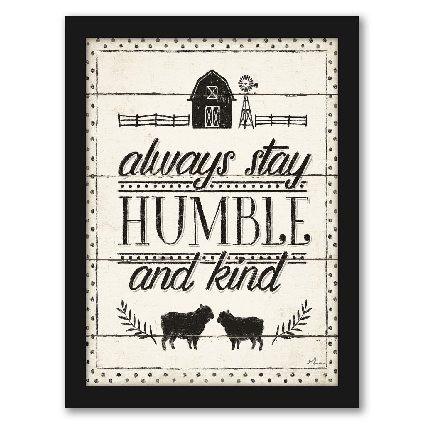 Black and White Country Thoughts I by Wild Apple - Framed Print - Variety of sizes
