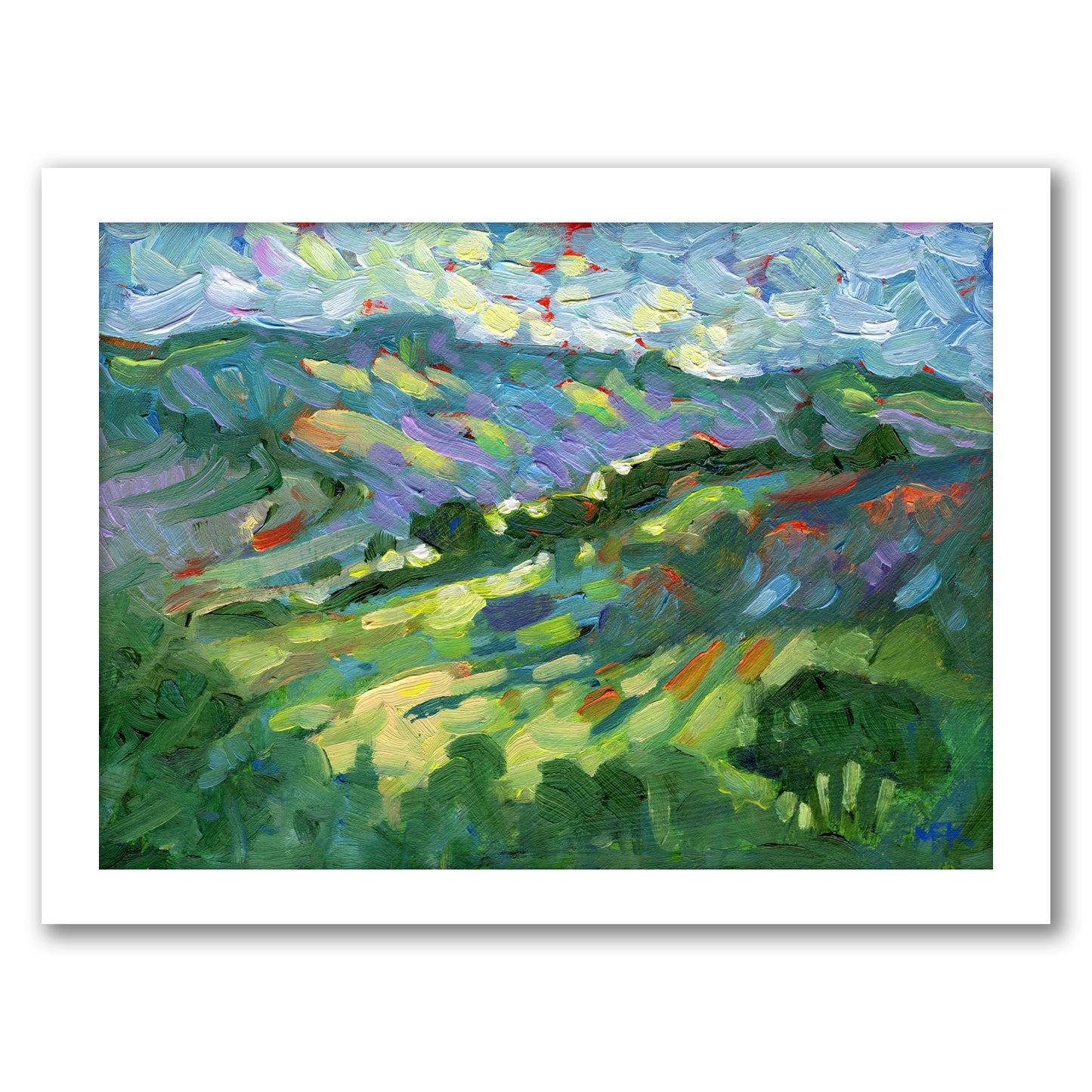 Hillside By Mary Kemp - Framed Print