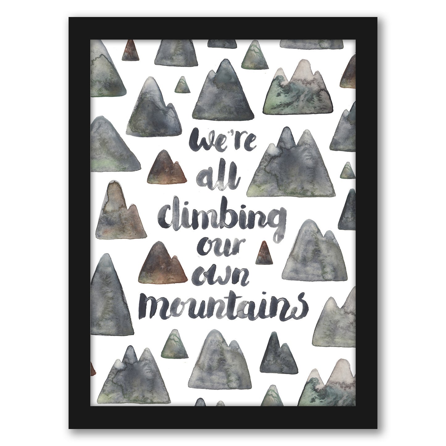 Climbing Our Own Mountains by Elena O'Neill - Framed Print
